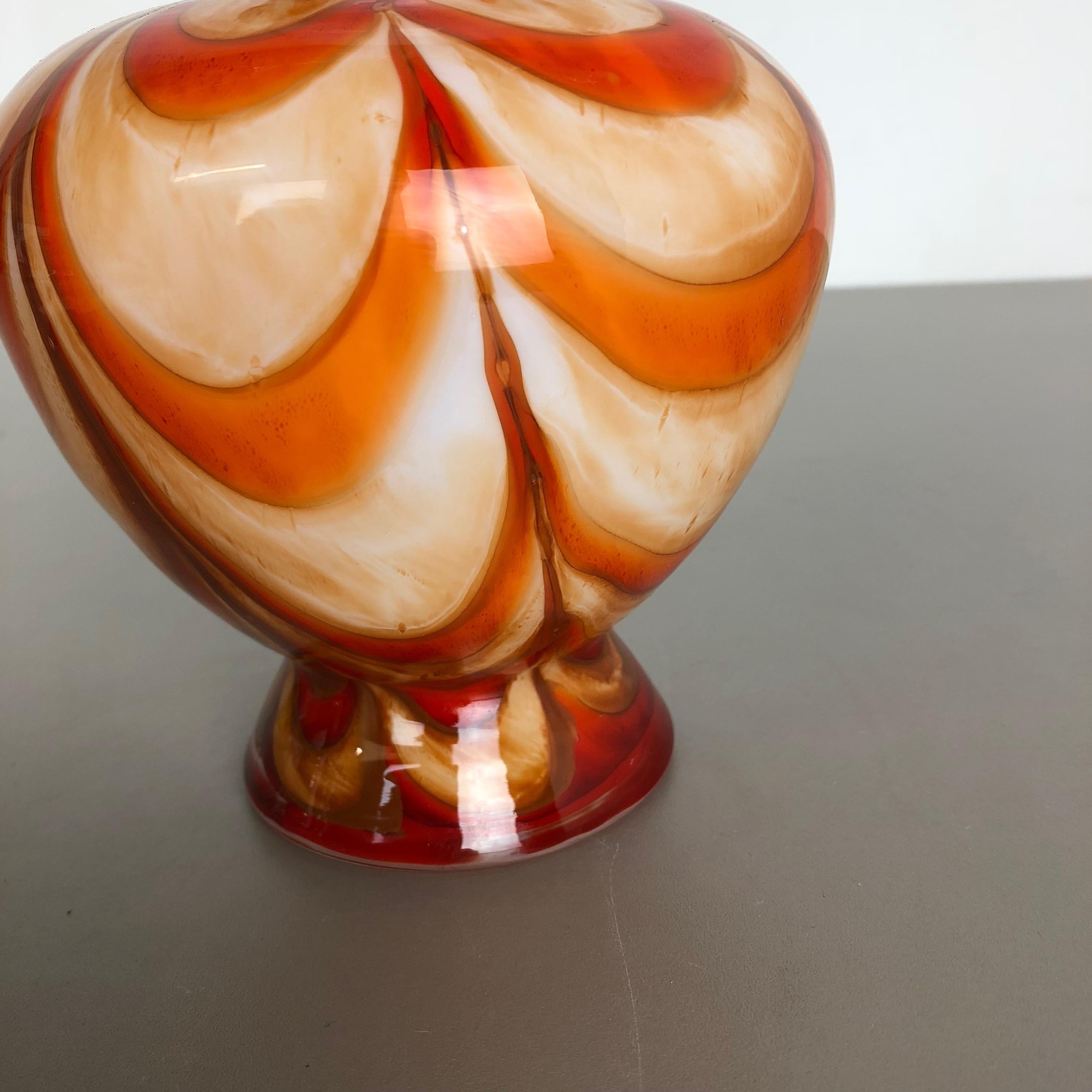 20th Century Large Multicolor Vintage Pop Art Opaline Florence Vase Design, Italy, 1970s For Sale