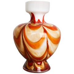 Large Multicolor Retro Pop Art Opaline Florence Vase Design, Italy, 1970s