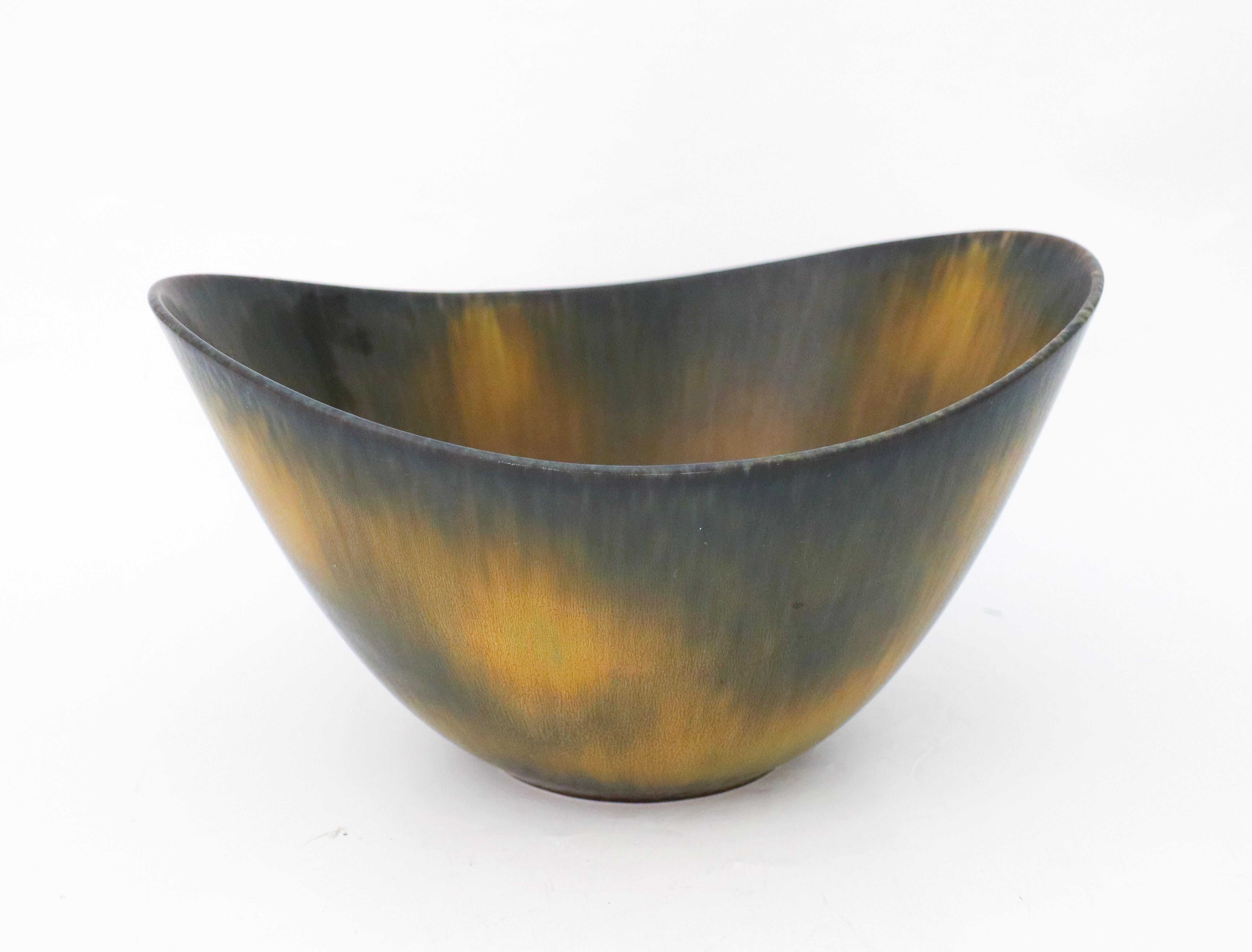 20th Century Large Multicolored Bowl - Gunnar Nylund - Rörstrand, Scandinavian Midcentury