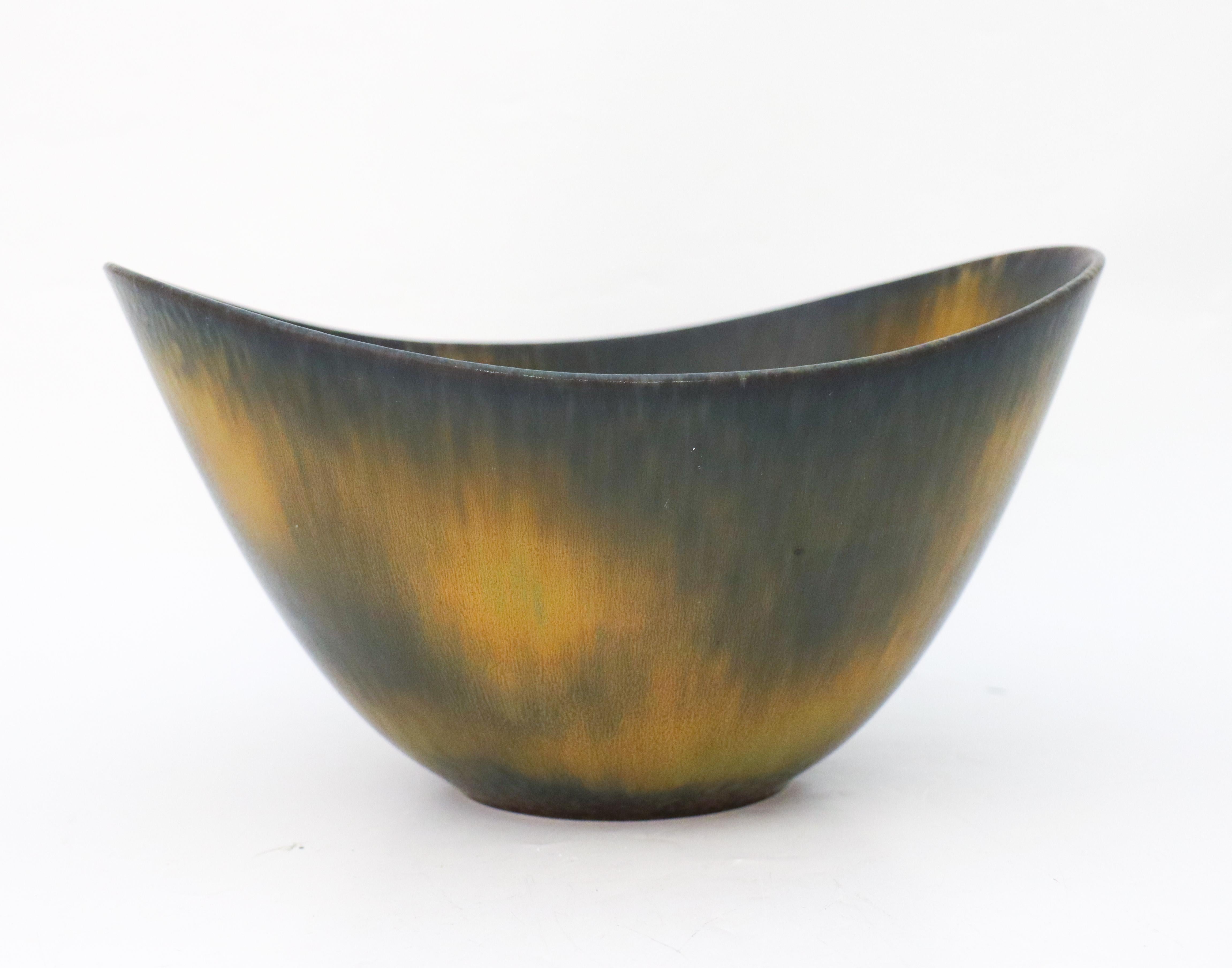 Porcelain Large Multicolored Bowl - Gunnar Nylund - Rörstrand, Scandinavian Midcentury