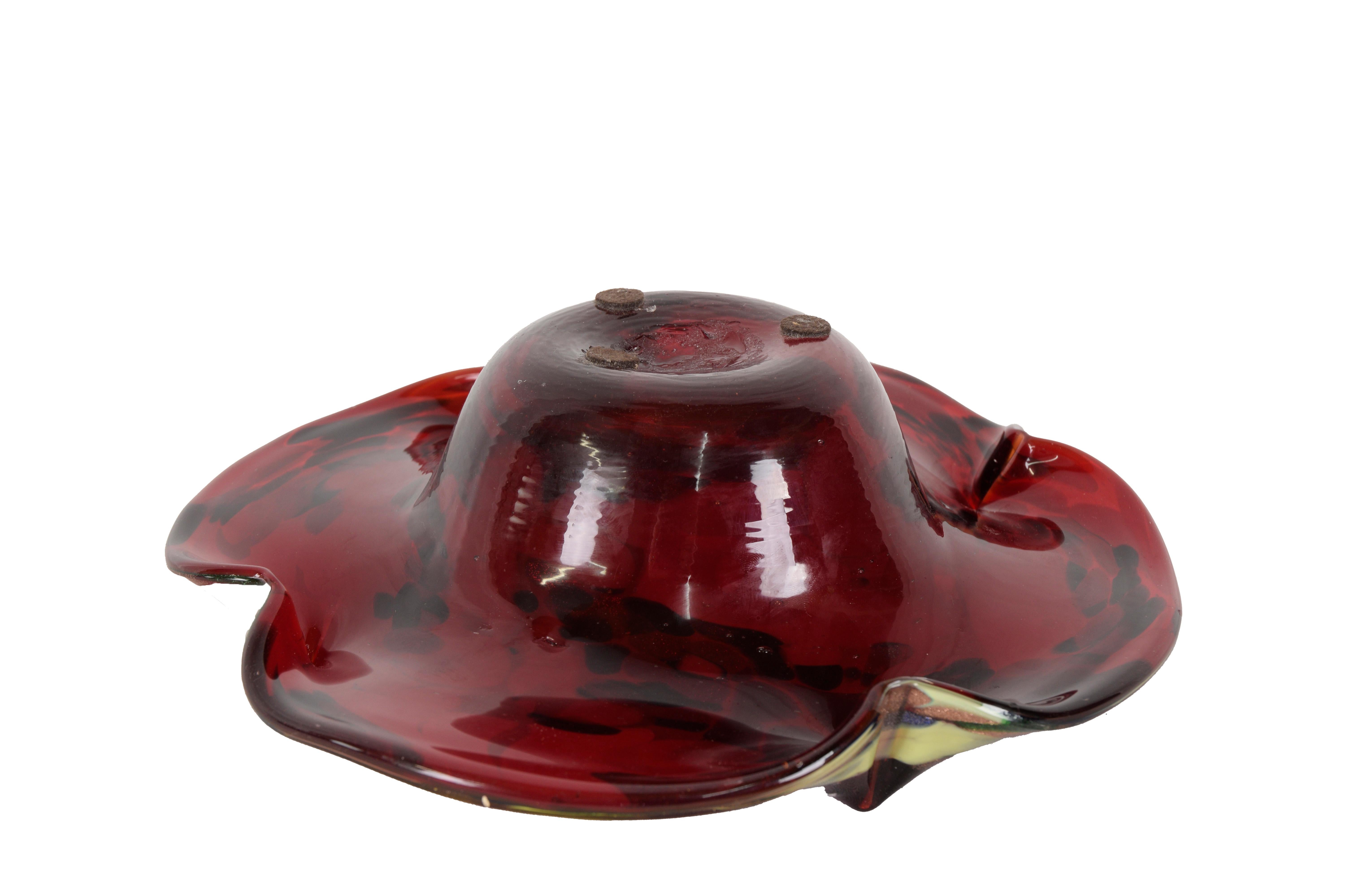 Große mehrfarbige Murano-Glasschale Tafelaufsatz mit Aventurina (21. Jahrhundert und zeitgenössisch) im Angebot