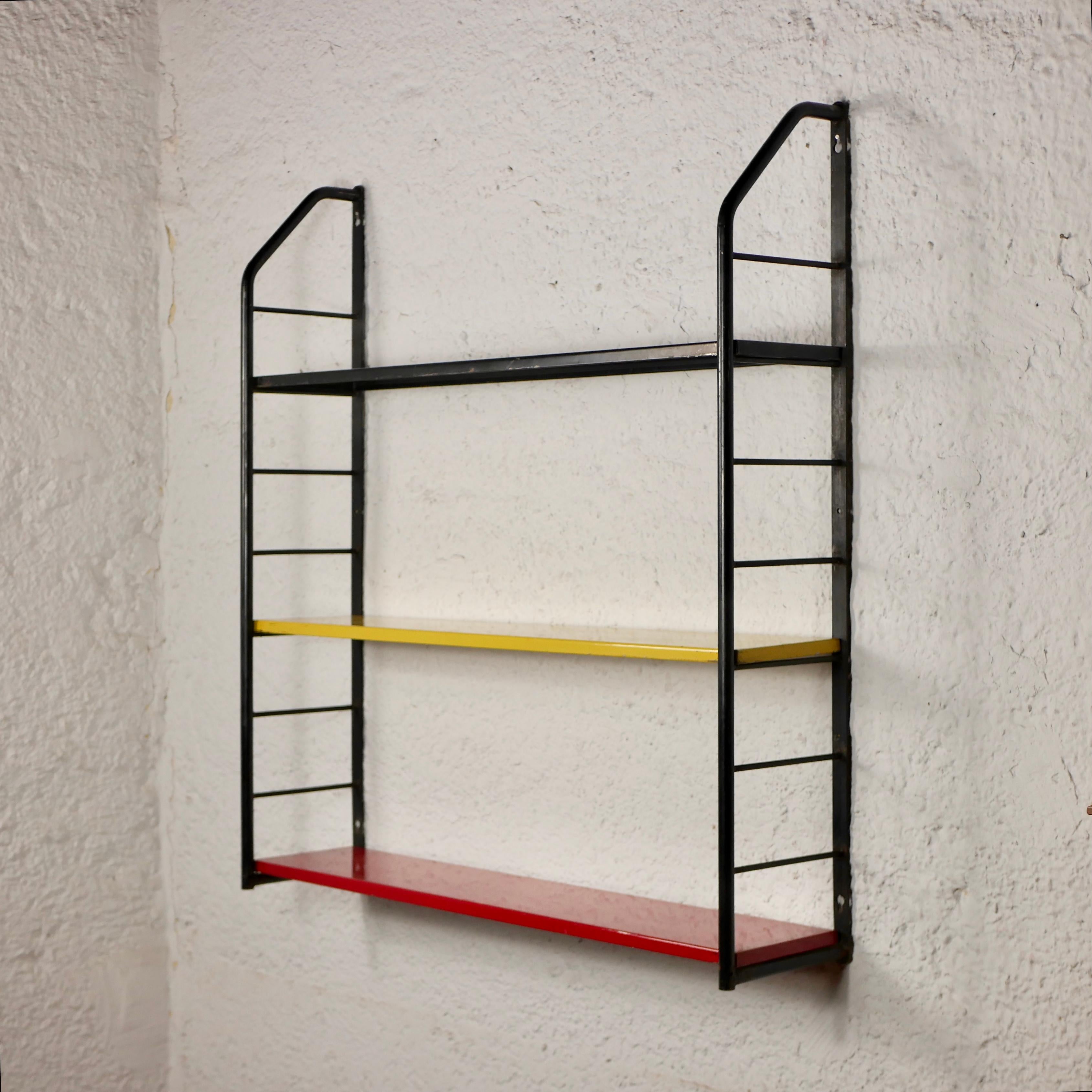 Dutch Large Multicolored Wall Unit Shelves from Holland, 1970s