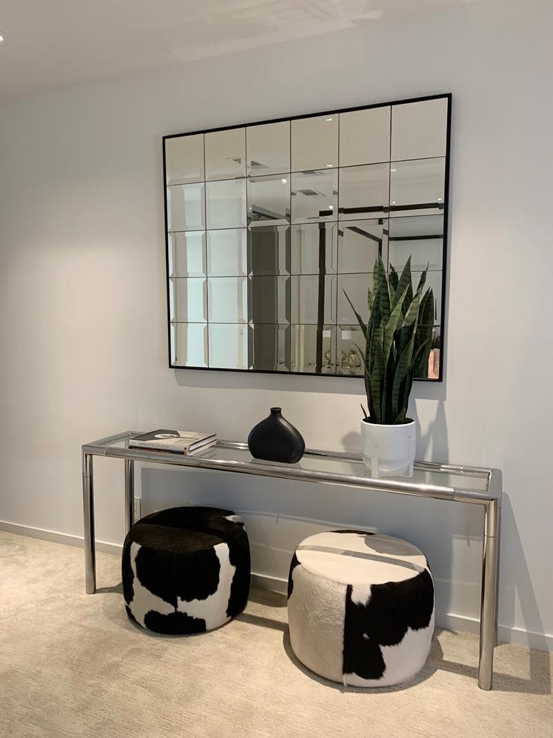 American Large Multipanel Wall Mirror Wit Beveled Edges