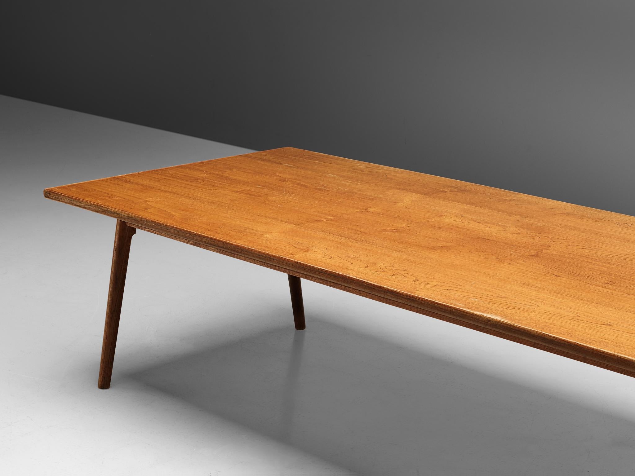 Mid-Century Modern Large Danish Conference or Dining Table in Oak