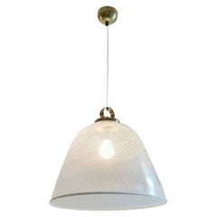 Grande ciondolo di Murano del 1960 Ciondolo in vetro Reticello