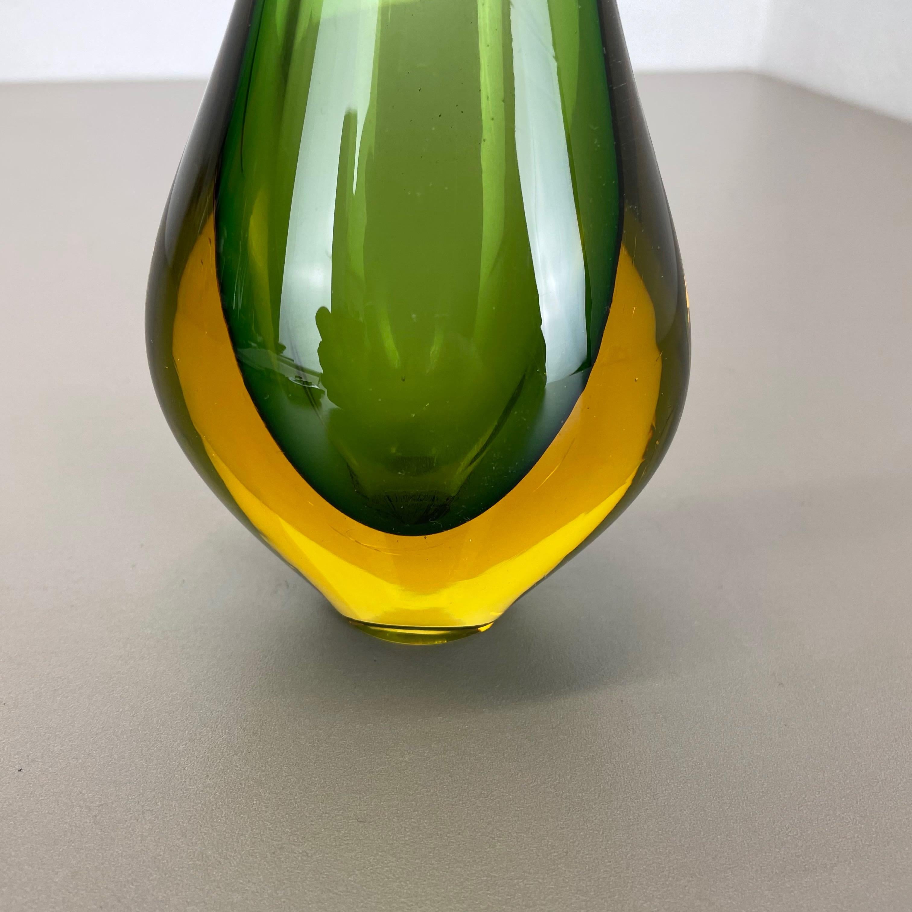 Large Murano Glass Sommerso Single-Stem Vase by Flavio Poli, Italy, 1960s 4