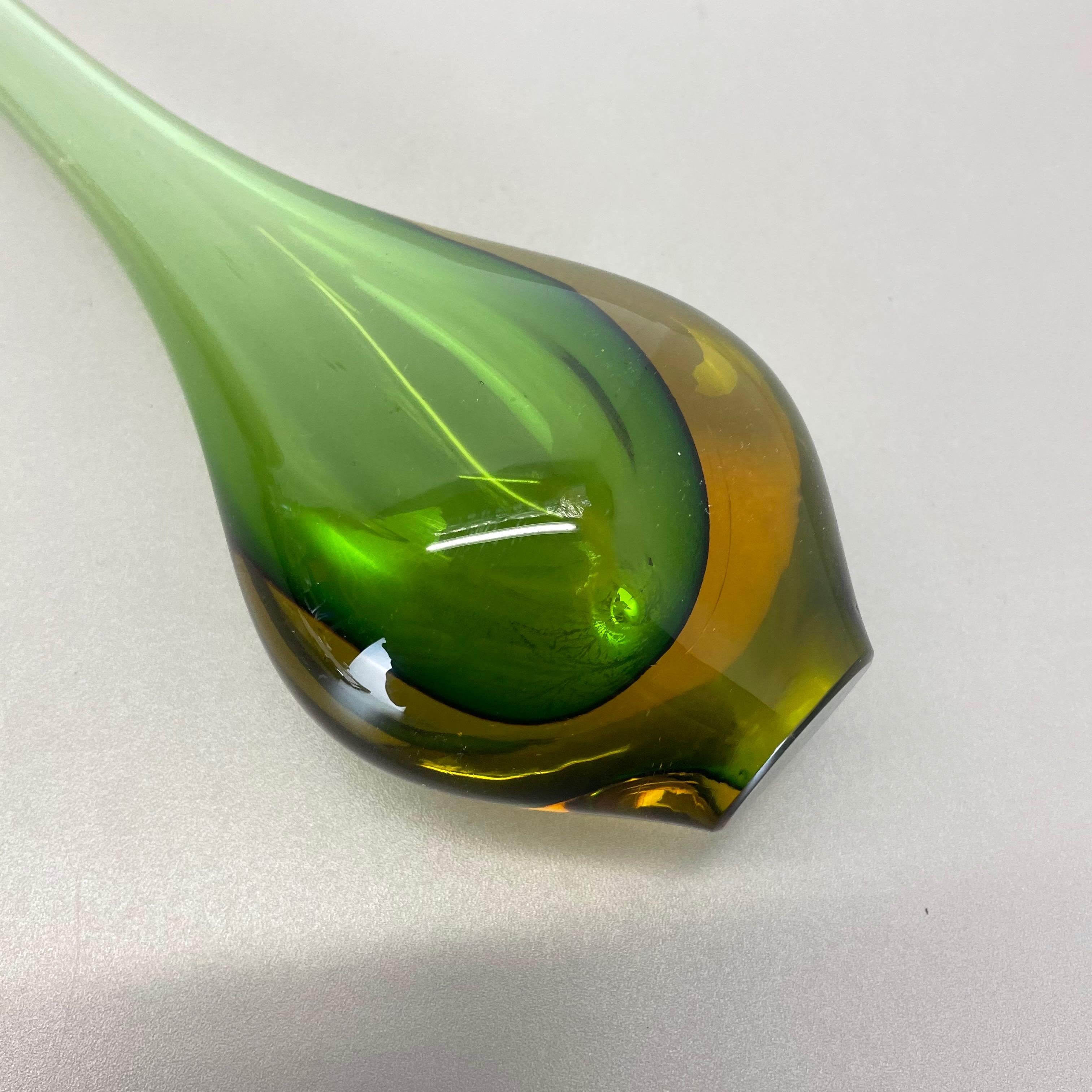 Large Murano Glass Sommerso Single-Stem Vase by Flavio Poli, Italy, 1960s 6