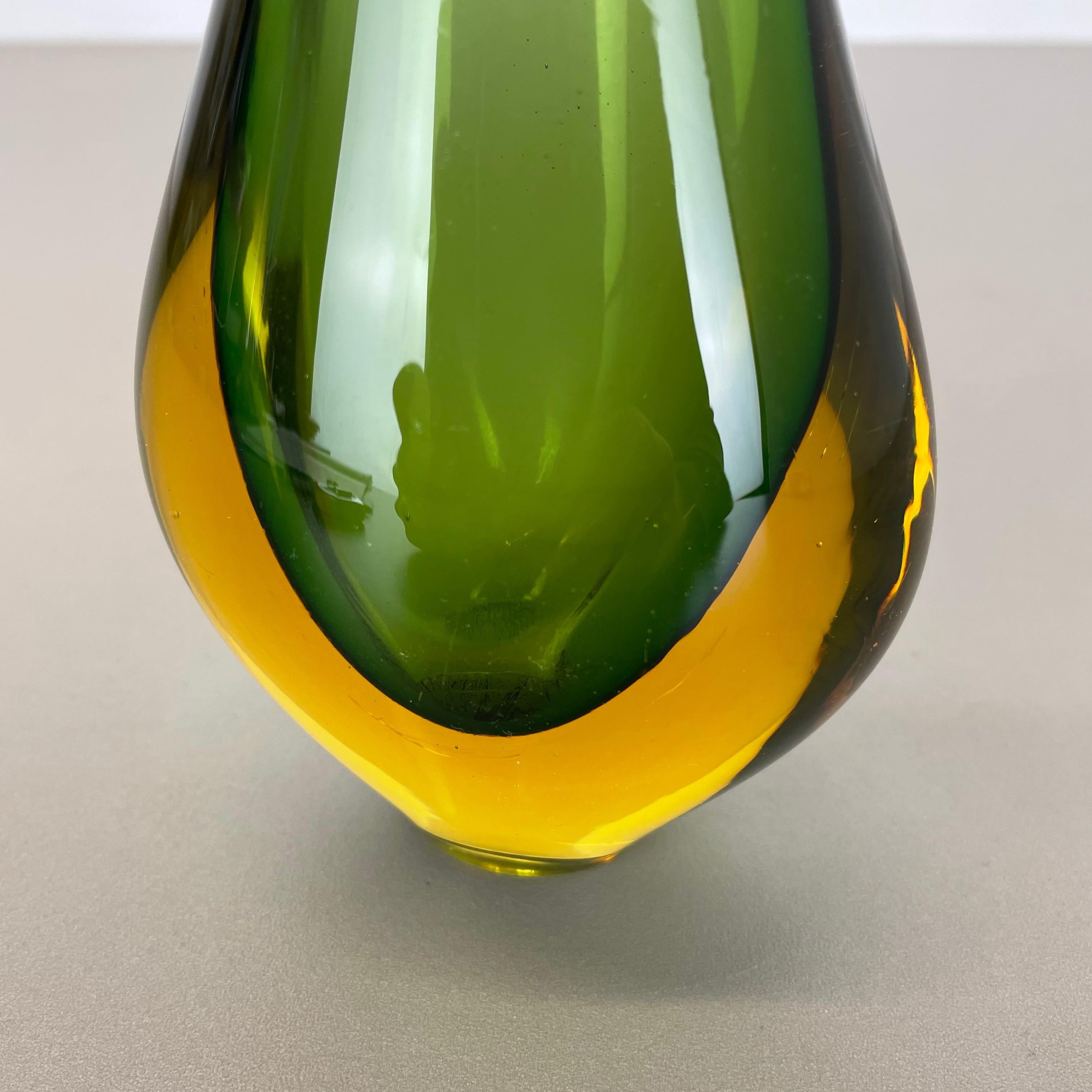 Large Murano Glass Sommerso Single-Stem Vase by Flavio Poli, Italy, 1960s 2