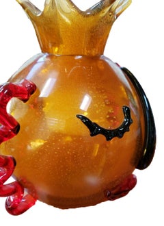 Large Murano Abstract Face Luxury Picasso Style Art Glass Vase Estate Find