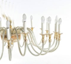 Large Murano Amber-Glass Chandelier