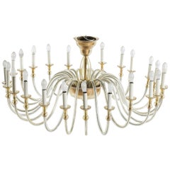 Large Murano Amber-Glass Chandelier