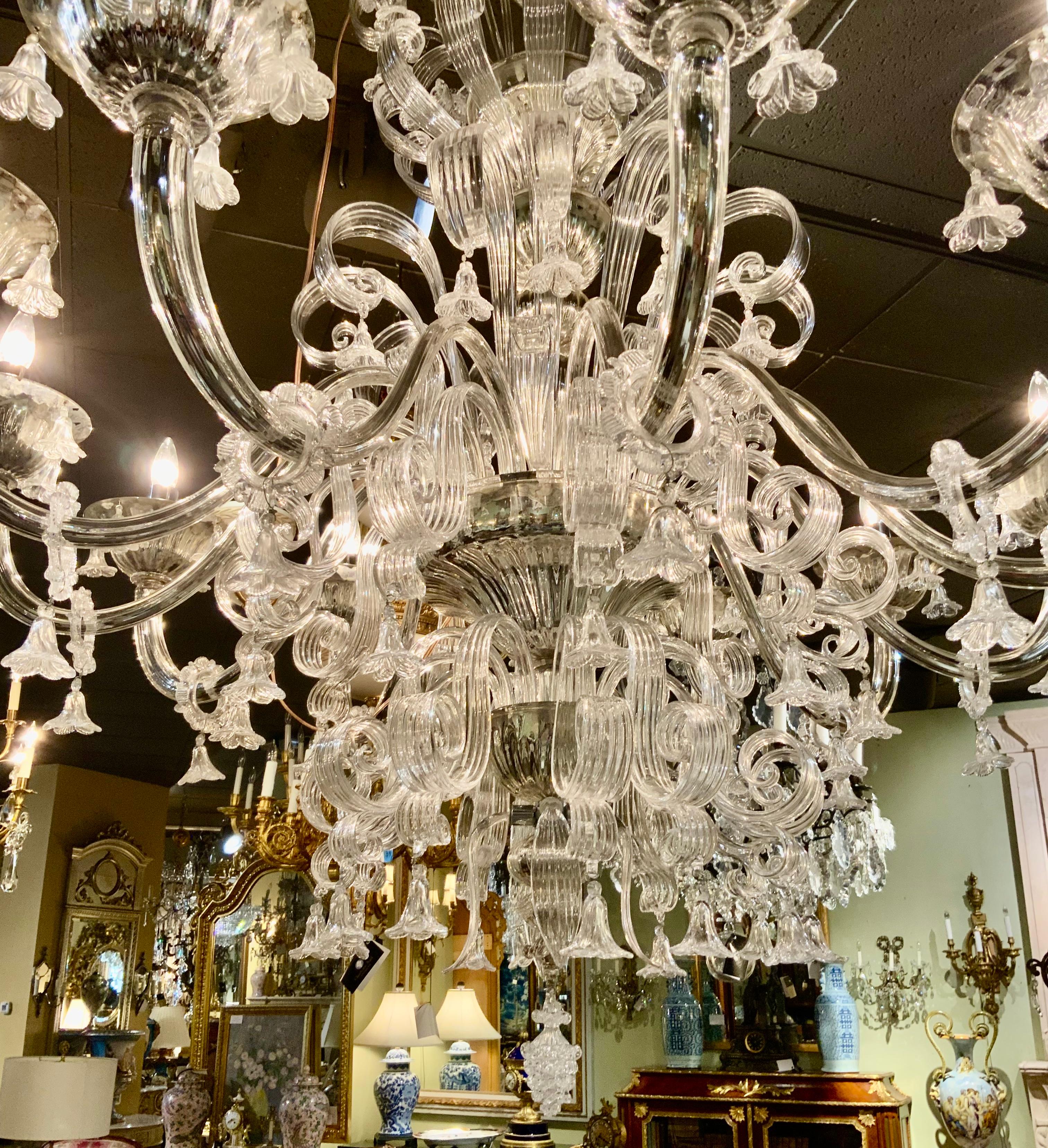 Large Murano Andromeda International Mirrored Glass “Le Roy” Chandelier For Sale 2