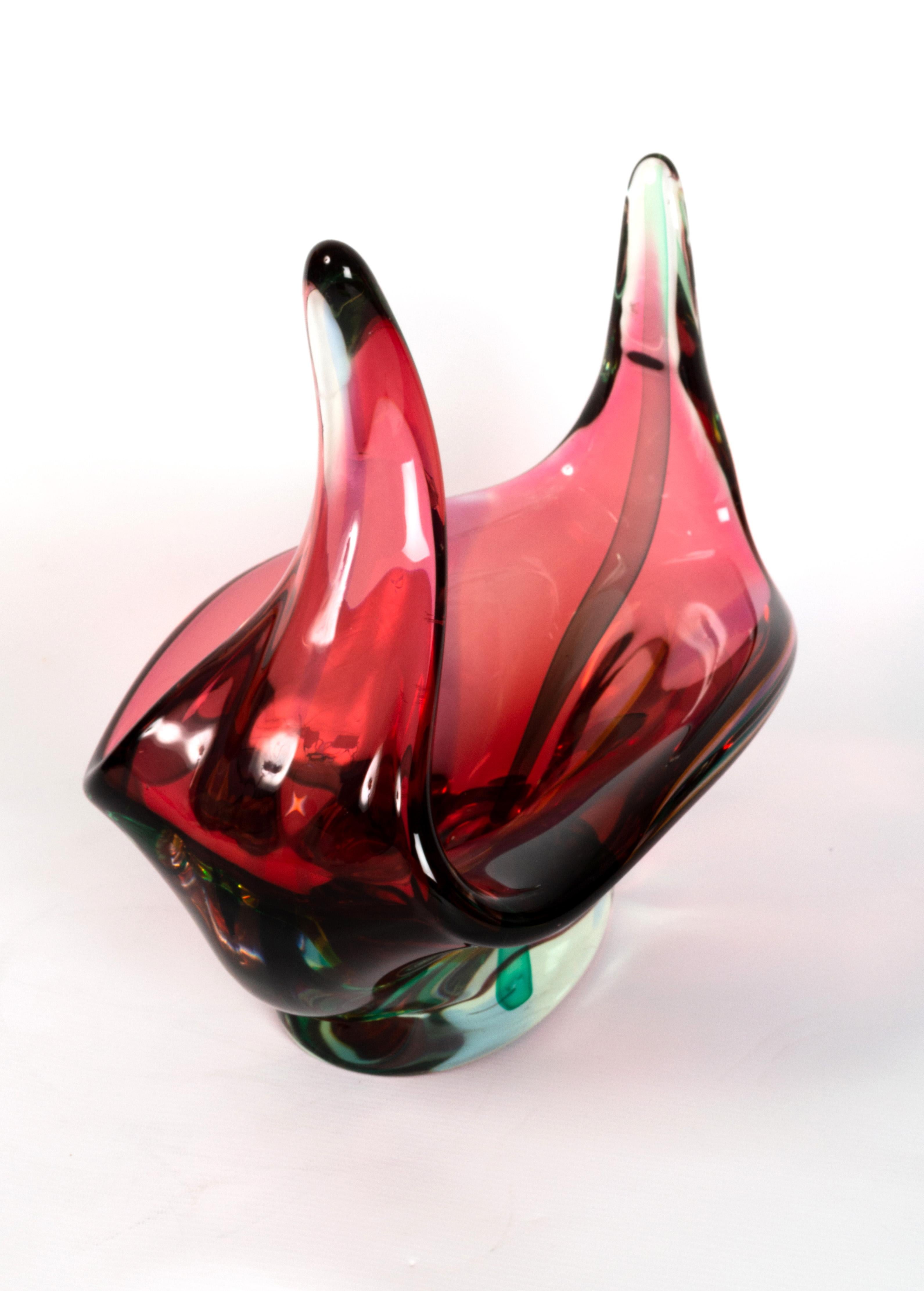 Mid-Century Modern Large Murano Archimede Seguso Art Glass Centre Piece, Italy, C.1960 For Sale