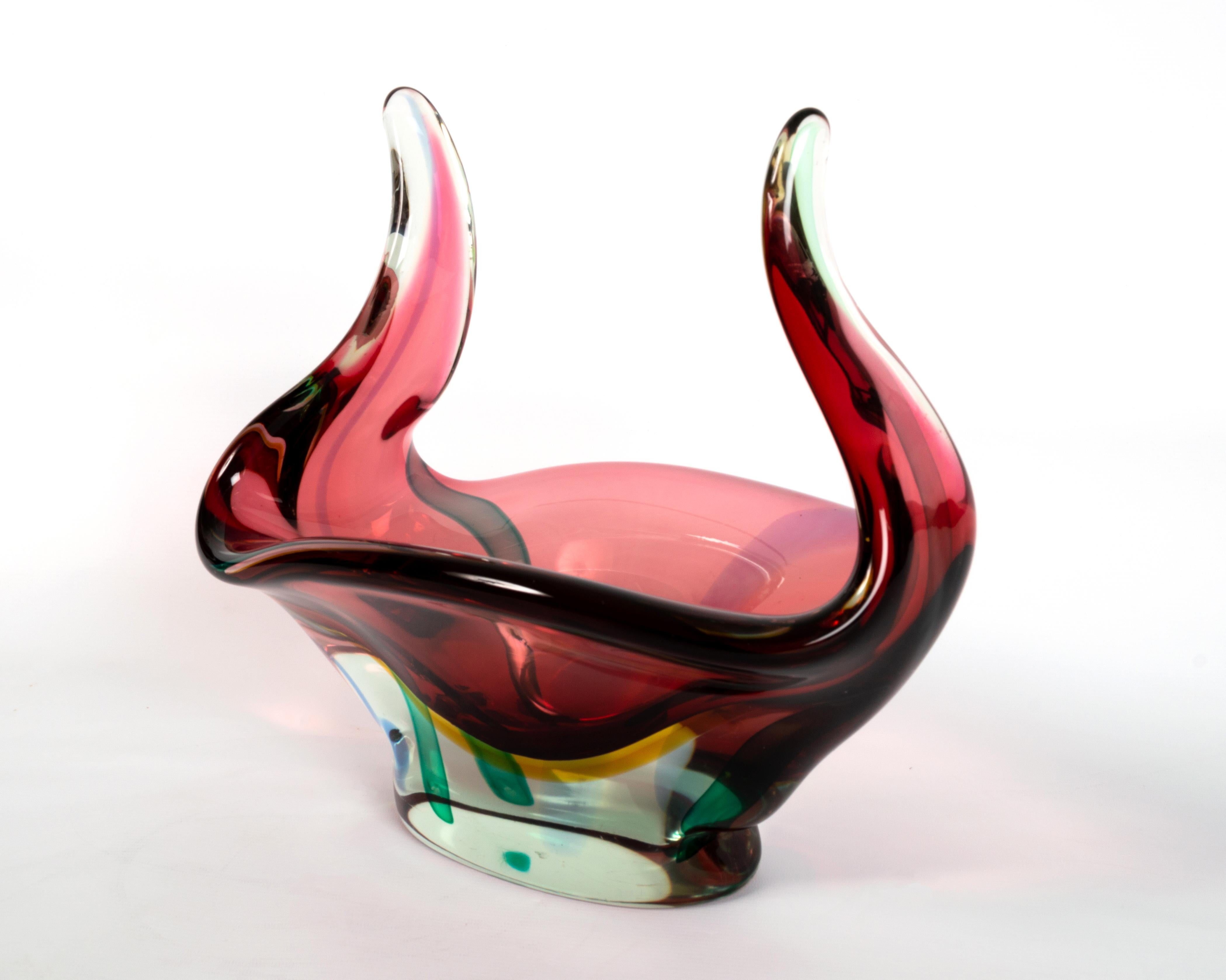 20th Century Large Murano Archimede Seguso Art Glass Centre Piece, Italy, C.1960 For Sale