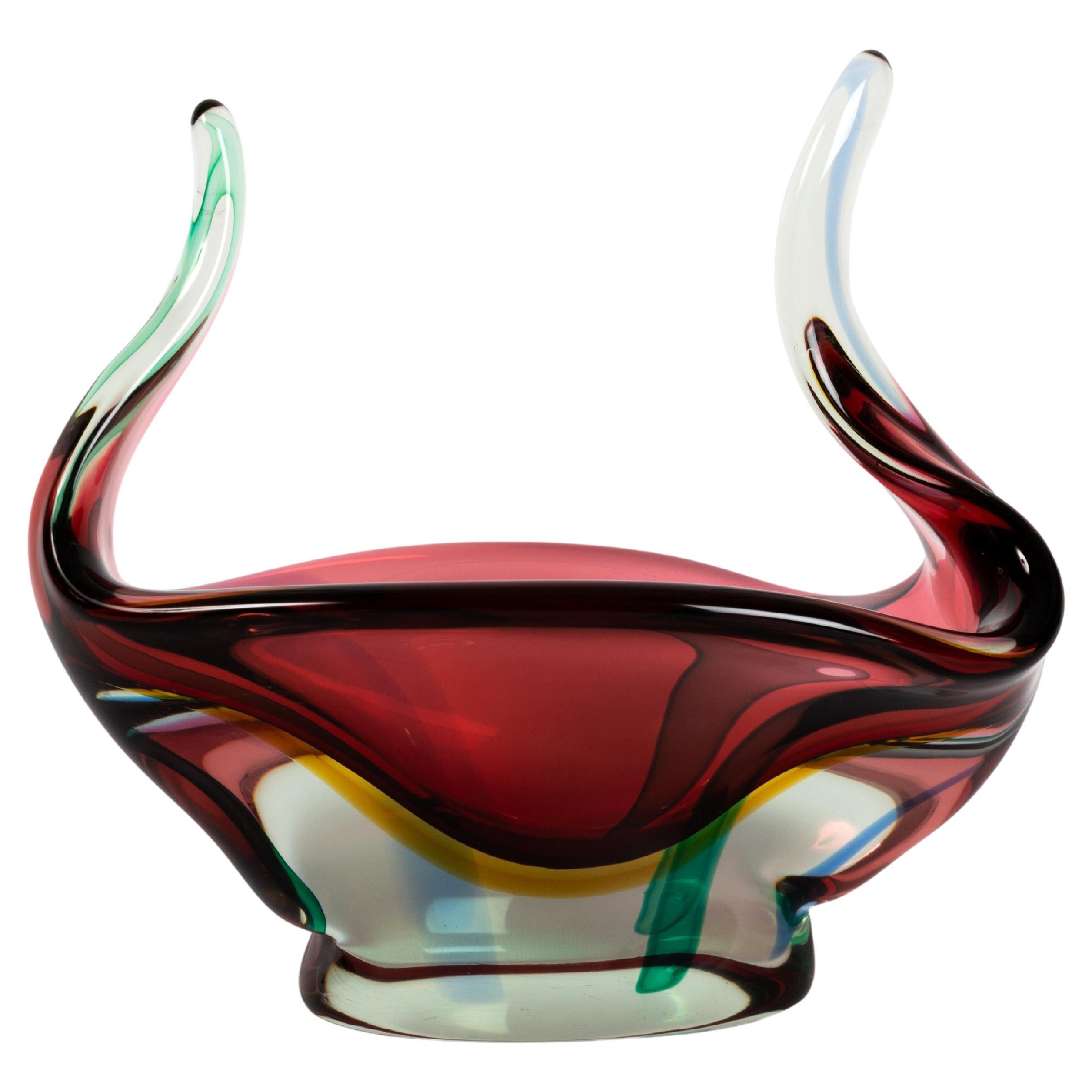 Large Murano Archimede Seguso Art Glass Centre Piece, Italy, C.1960 For Sale