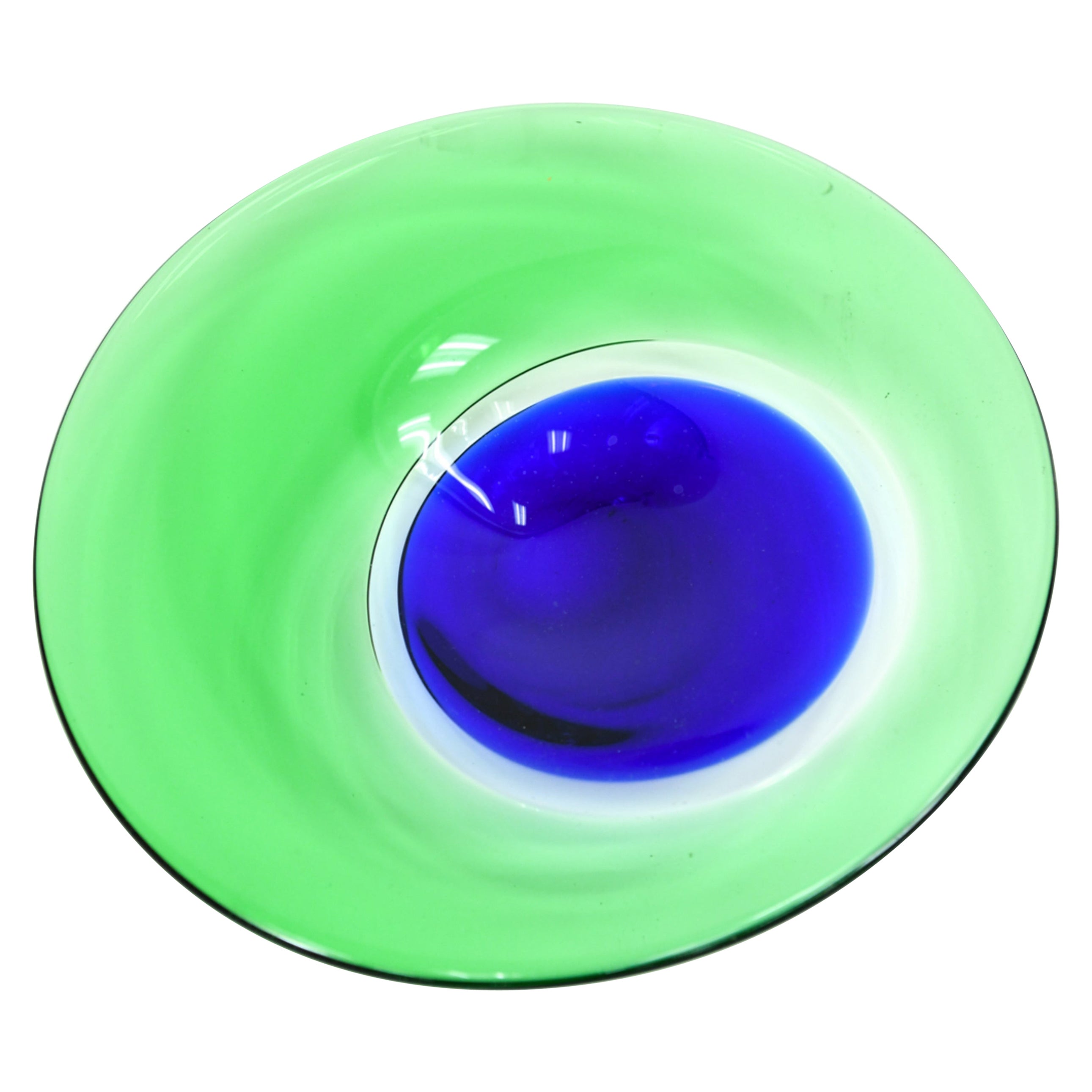 Grande ciotola centrotavola in vetro artistico di Murano