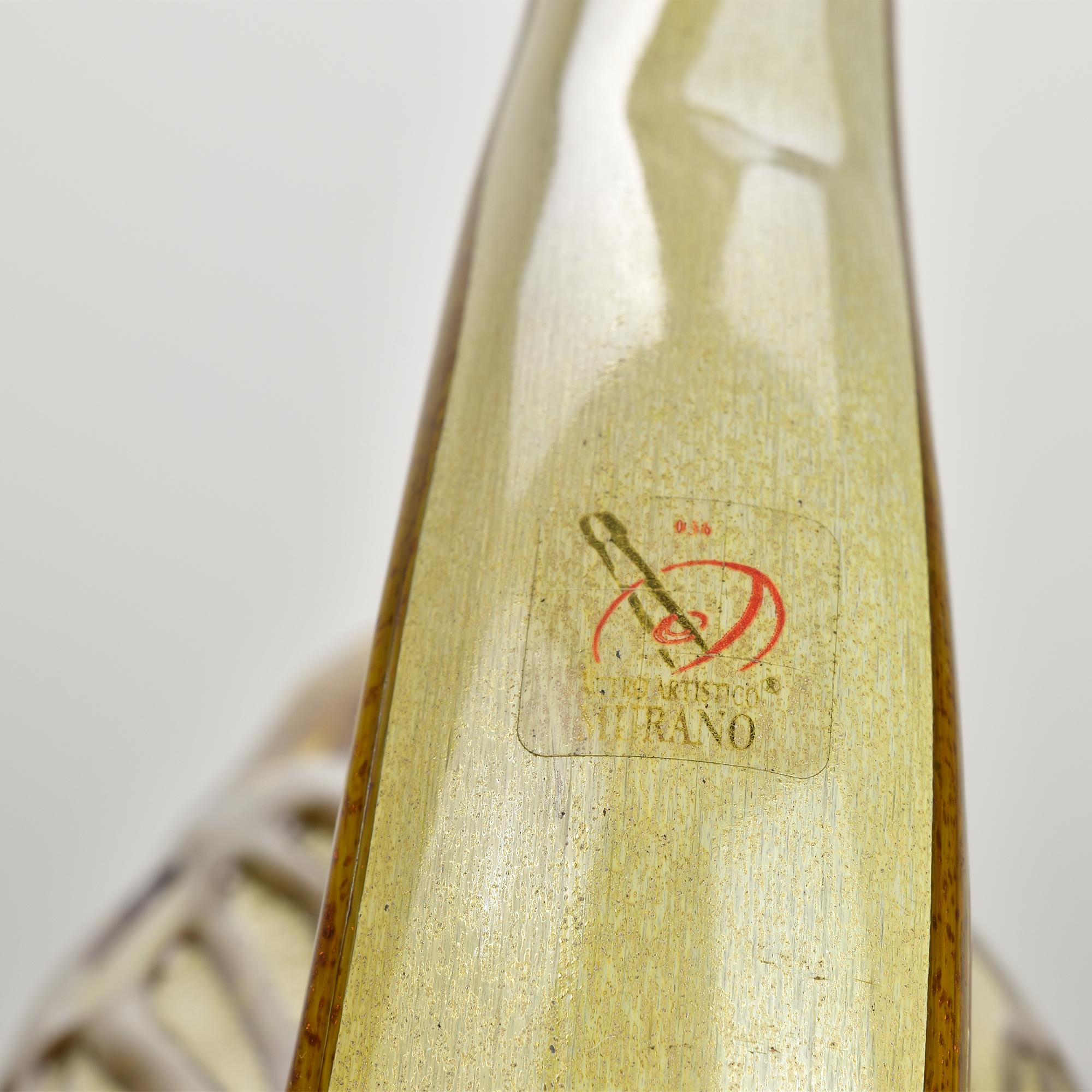 Großer Murano Kunstglas Schwan von Sergio Costantini, Gold Aventurin Skulptur im Zustand „Gut“ im Angebot in Bad Säckingen, DE