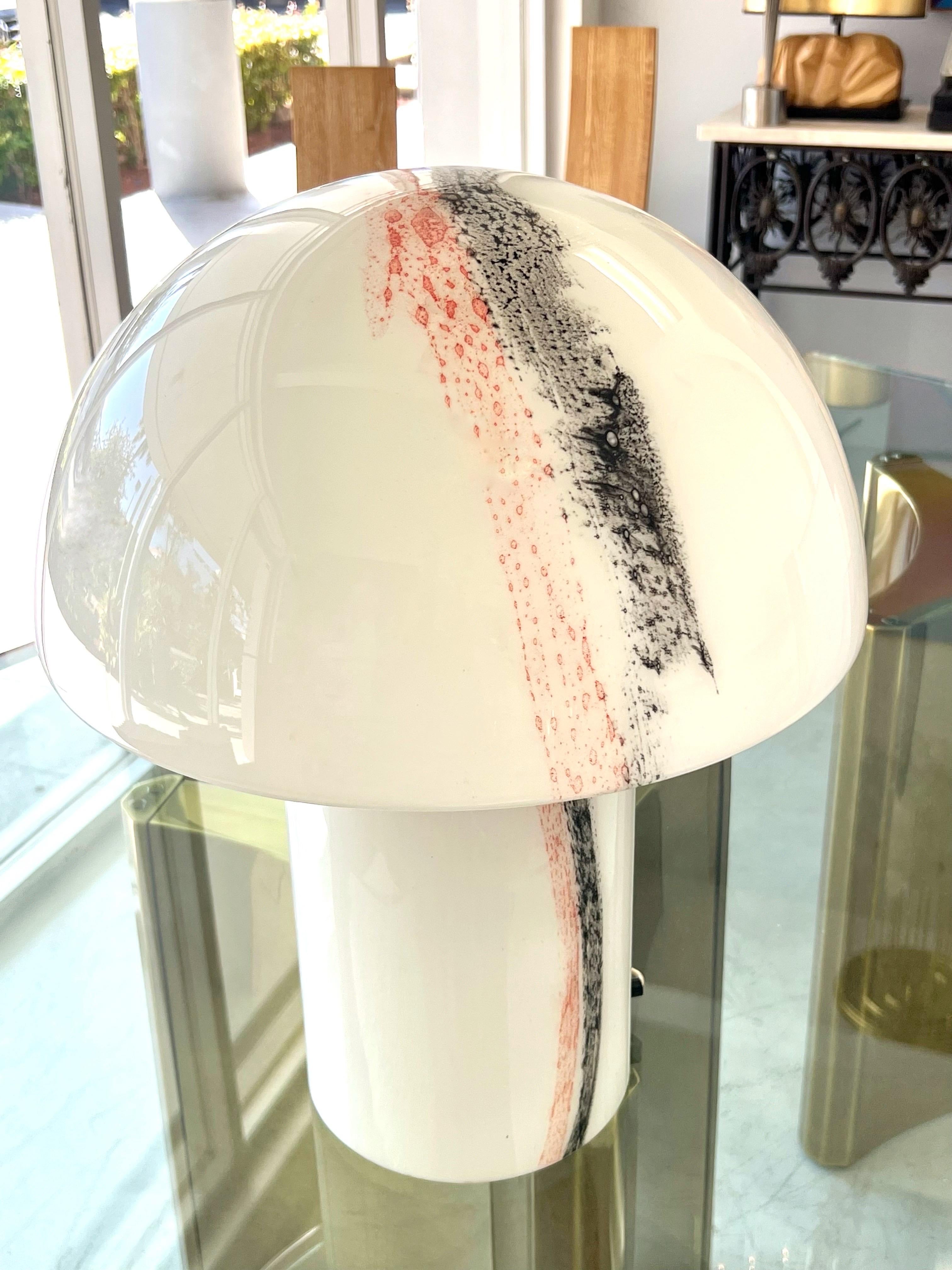 Large Murano Art Glass Table lamp, 1978 In Excellent Condition In Miami, FL