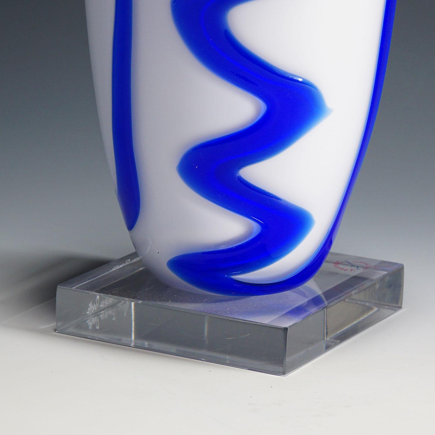 Large Murano Art Glass Vase by Francesca Rosella for V. Nason & C. In Good Condition For Sale In Berghuelen, DE