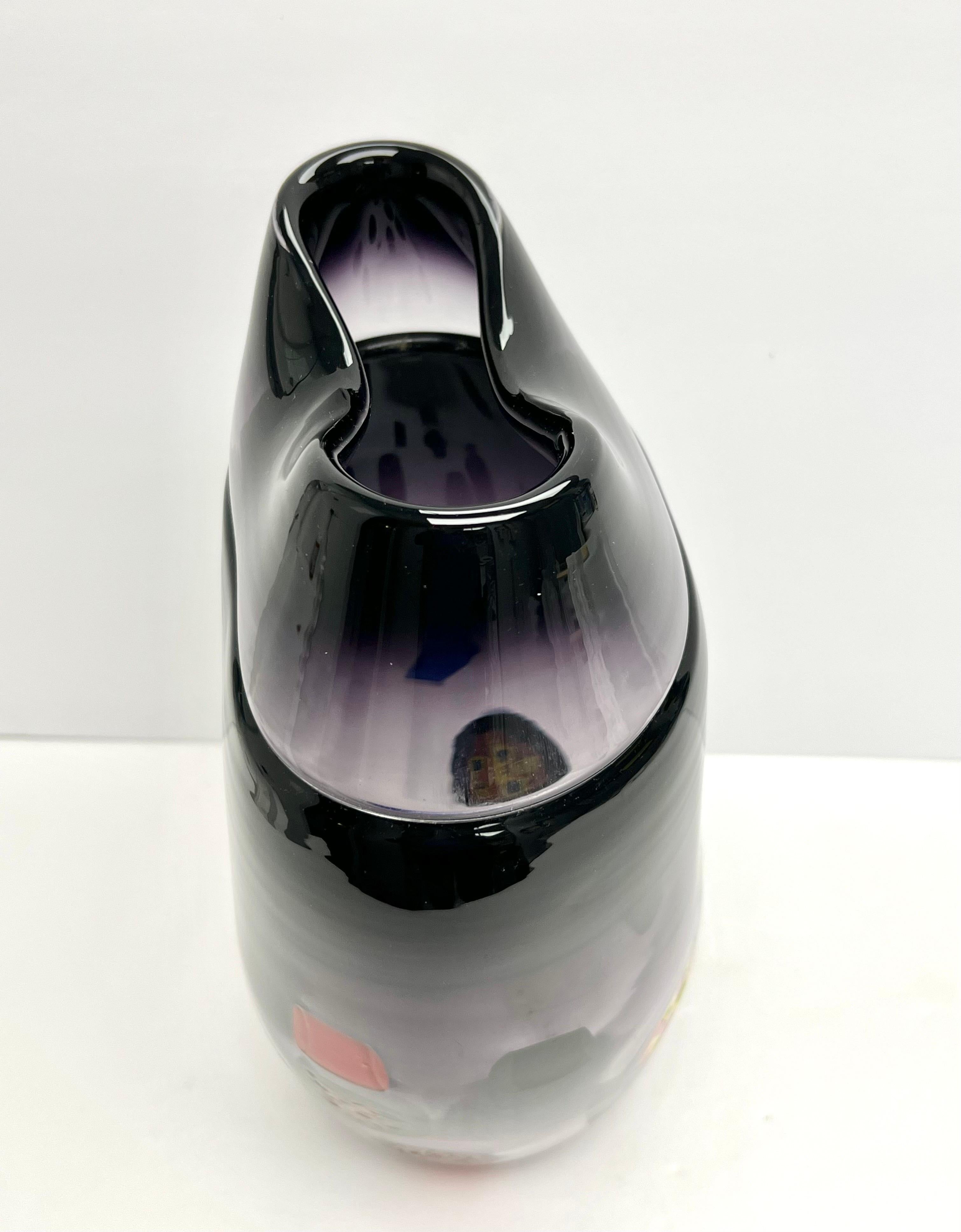Large Murano Art Glass Vase by La Filigrana For Sale 2