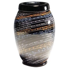 Large Murano Art Glass Vase by Master Paolo Crepax, 1990s