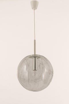 Large Murano Ball Pendant Light by Doria, Germany, 1970s