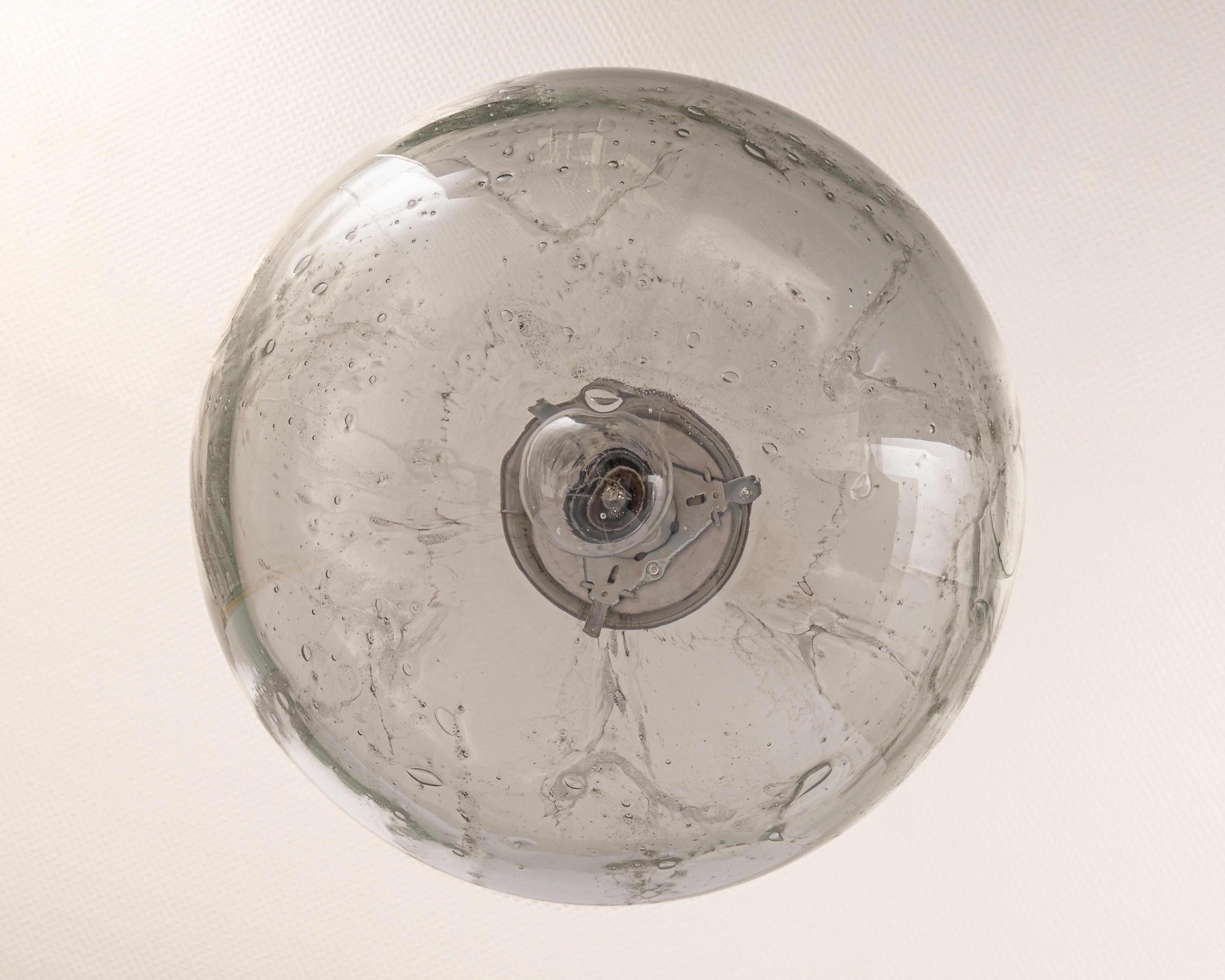 Late 20th Century Large Murano Ball Pendant Light by Doria, Germany, 1970s For Sale