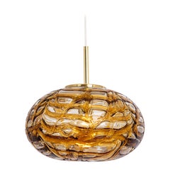 Large Murano Ball Pendant Light by Doria, Germany, 1970s