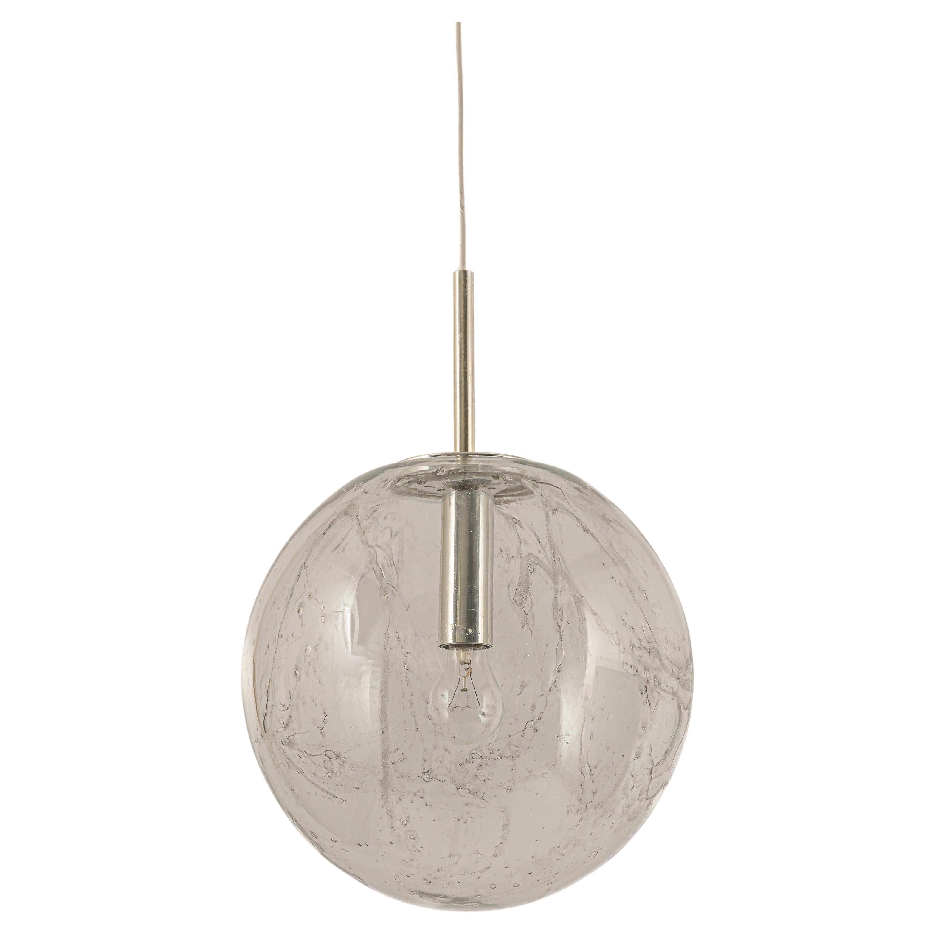 Large Murano Ball Pendant Light by Doria, Germany, 1970s For Sale