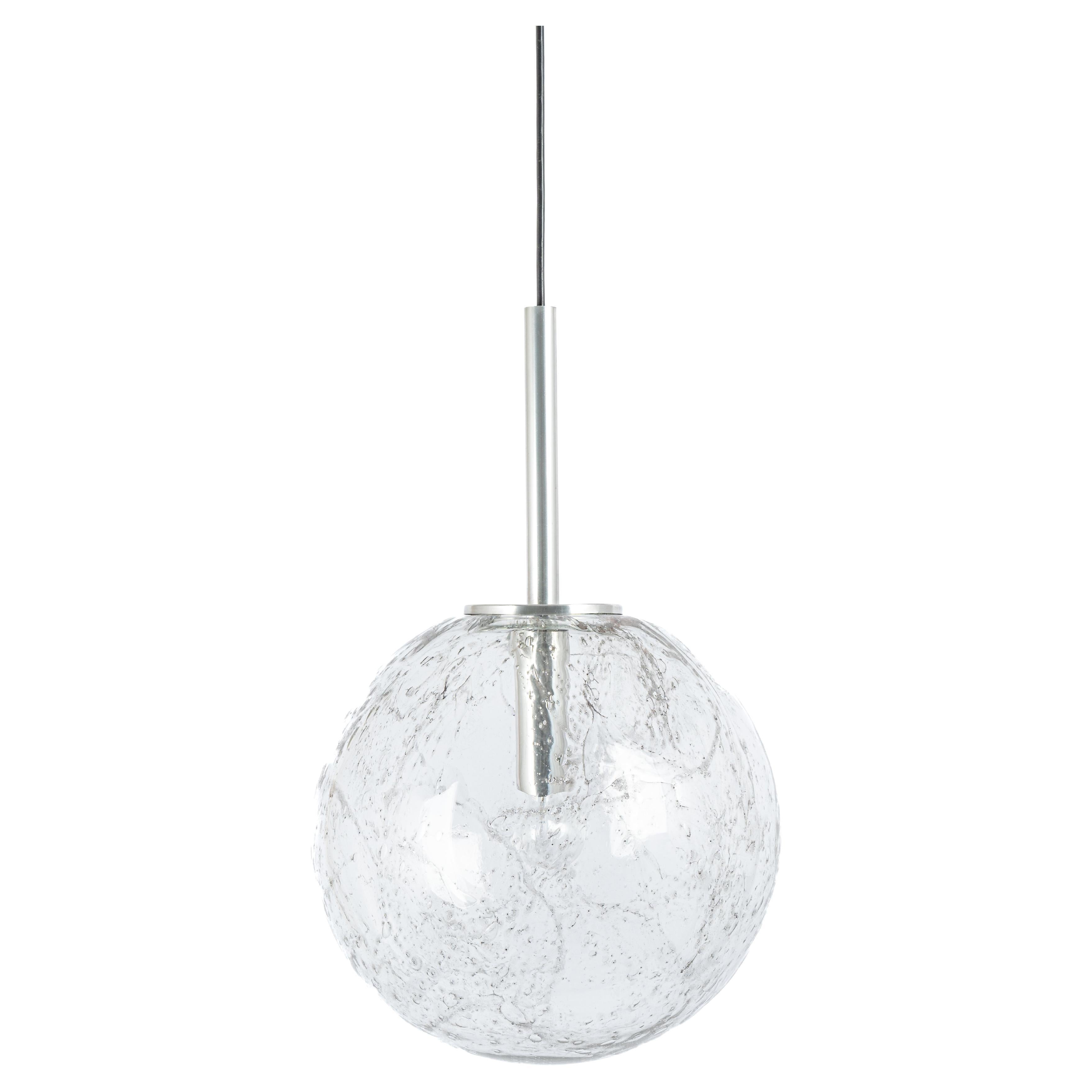 Large Murano Ball Pendant Light by Doria, Germany, 1970s For Sale