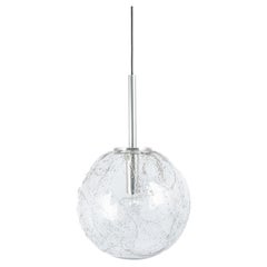 Grande lampe à suspension boule de Murano par Doria, Allemagne, 1970