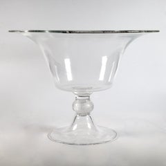 Seguso Murano Large Crystal Centerpiece Signed