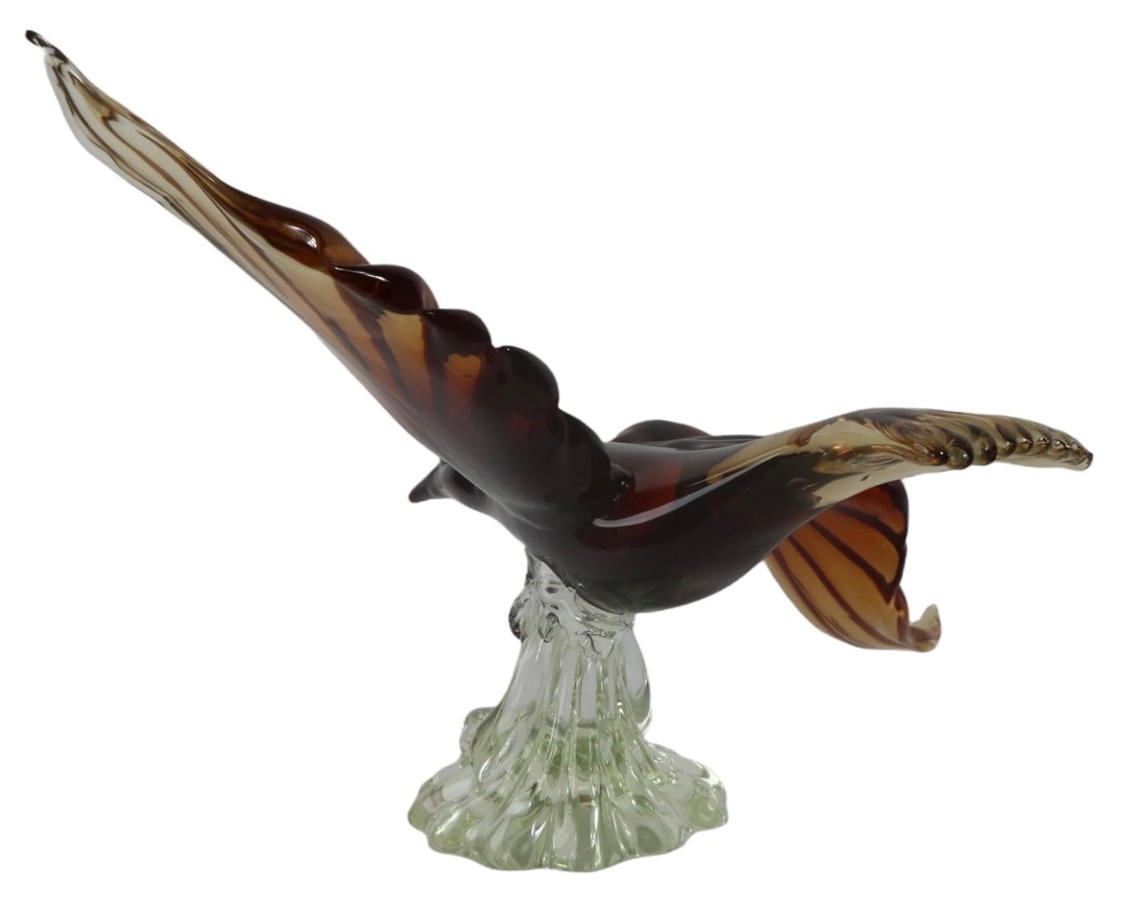 Mid-Century Modern Grand oiseau de Murano par Barovier en vente