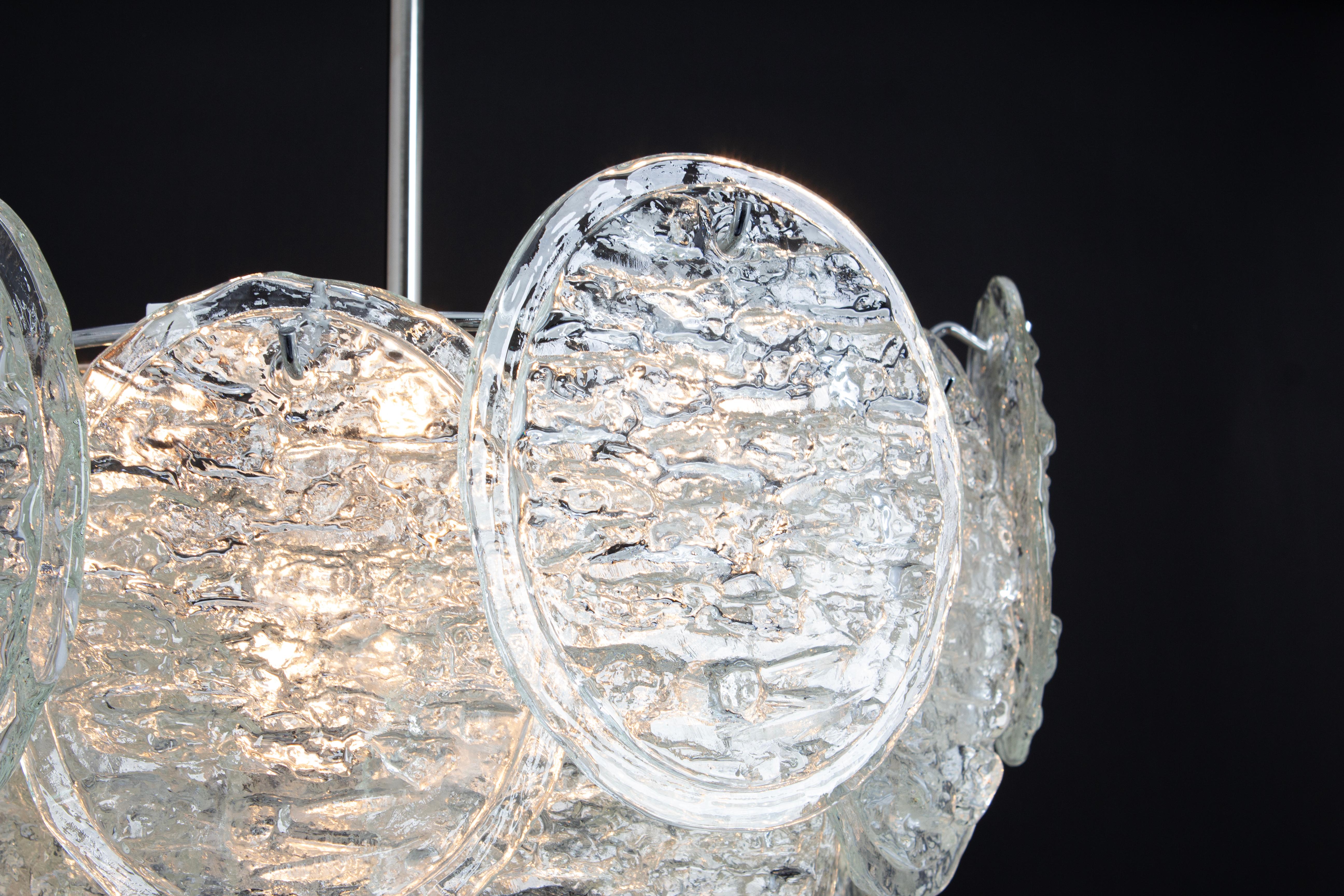 Grand lustre en verre de Murano Blatt en forme de feuilles de Kalmar, Autriche, années 1960 en vente 3