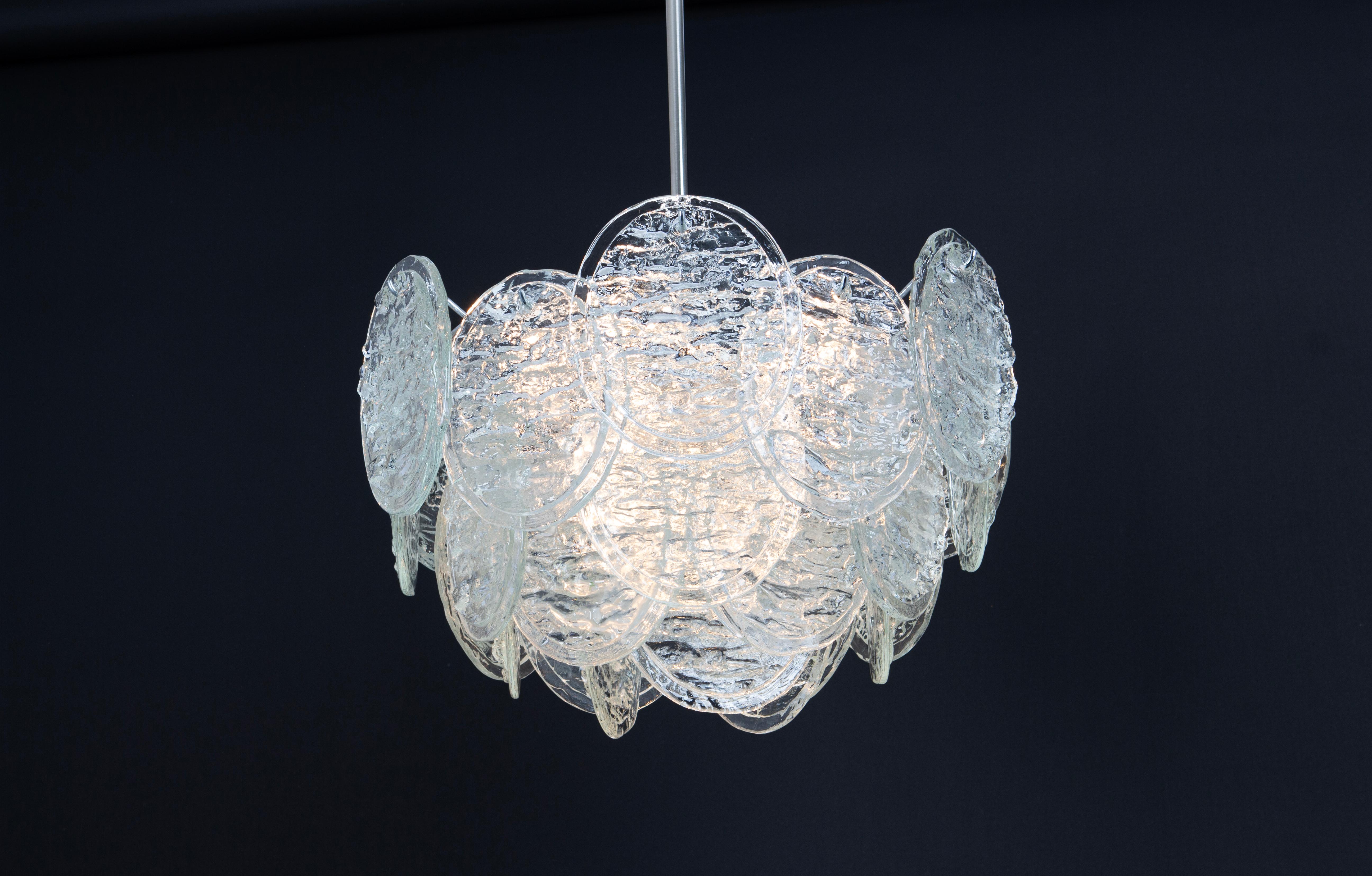 Grand lustre en verre de Murano Blatt en forme de feuilles de Kalmar, Autriche, années 1960 en vente 4