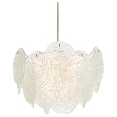 Grande lampadario in vetro di Murano Blatt a forma di foglia di Kalmar, Austria, anni '60