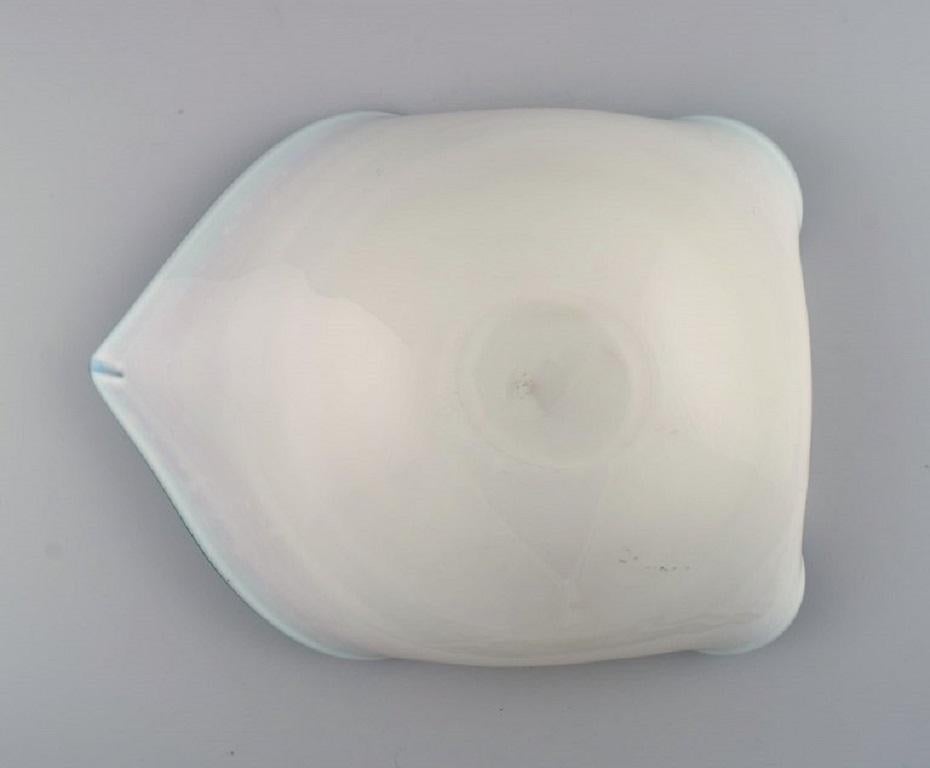 Mid-20th Century Large Murano Bowl in Polychrome Mouth-Blown Art Glass with Wavy Edge For Sale