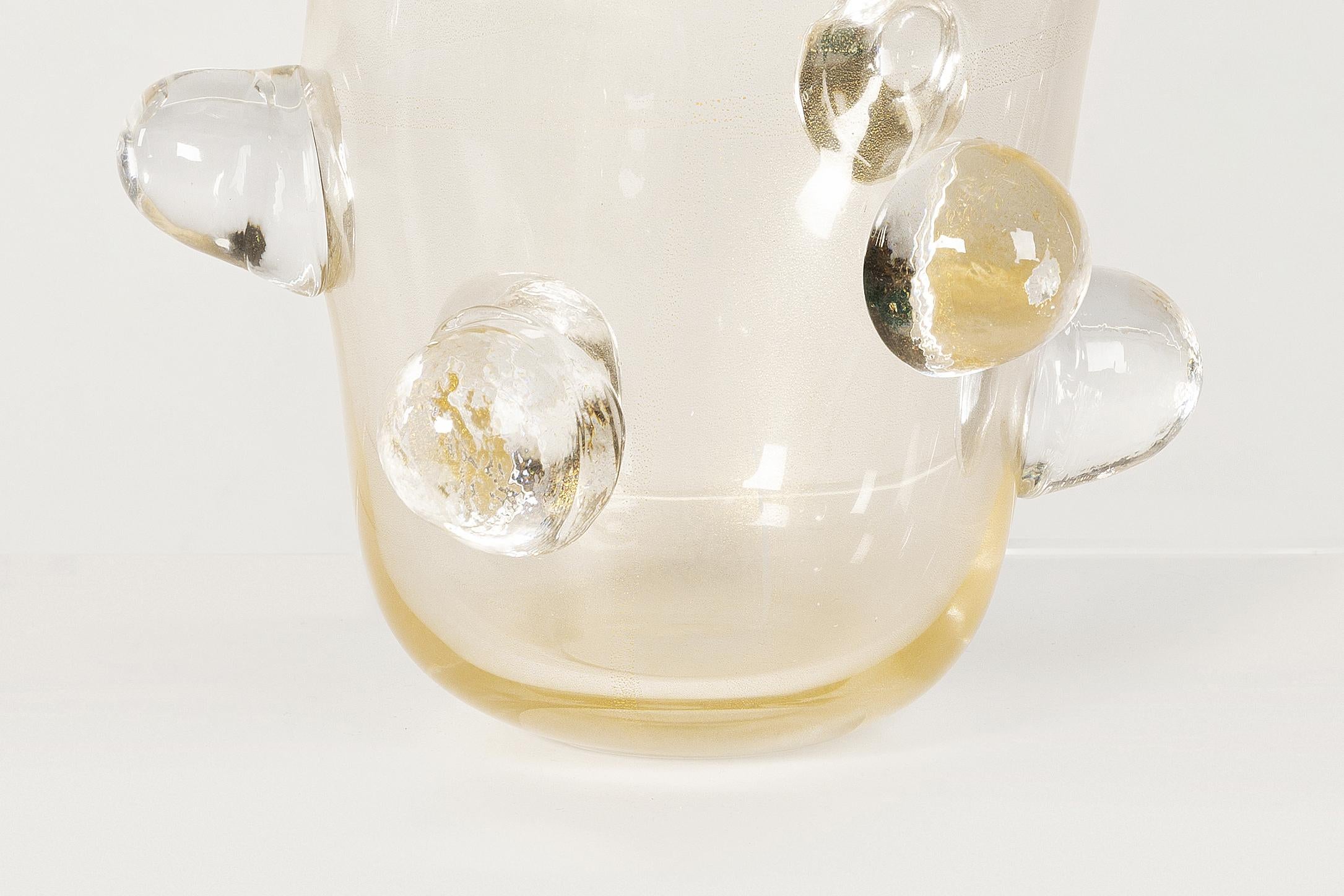 Large  clear Murano Vase entirely hand made in Venice.An incredible piece for any room like as it is quite large and acts as a sculpture. Wonderful reflections in the light. Attributed to Costatini