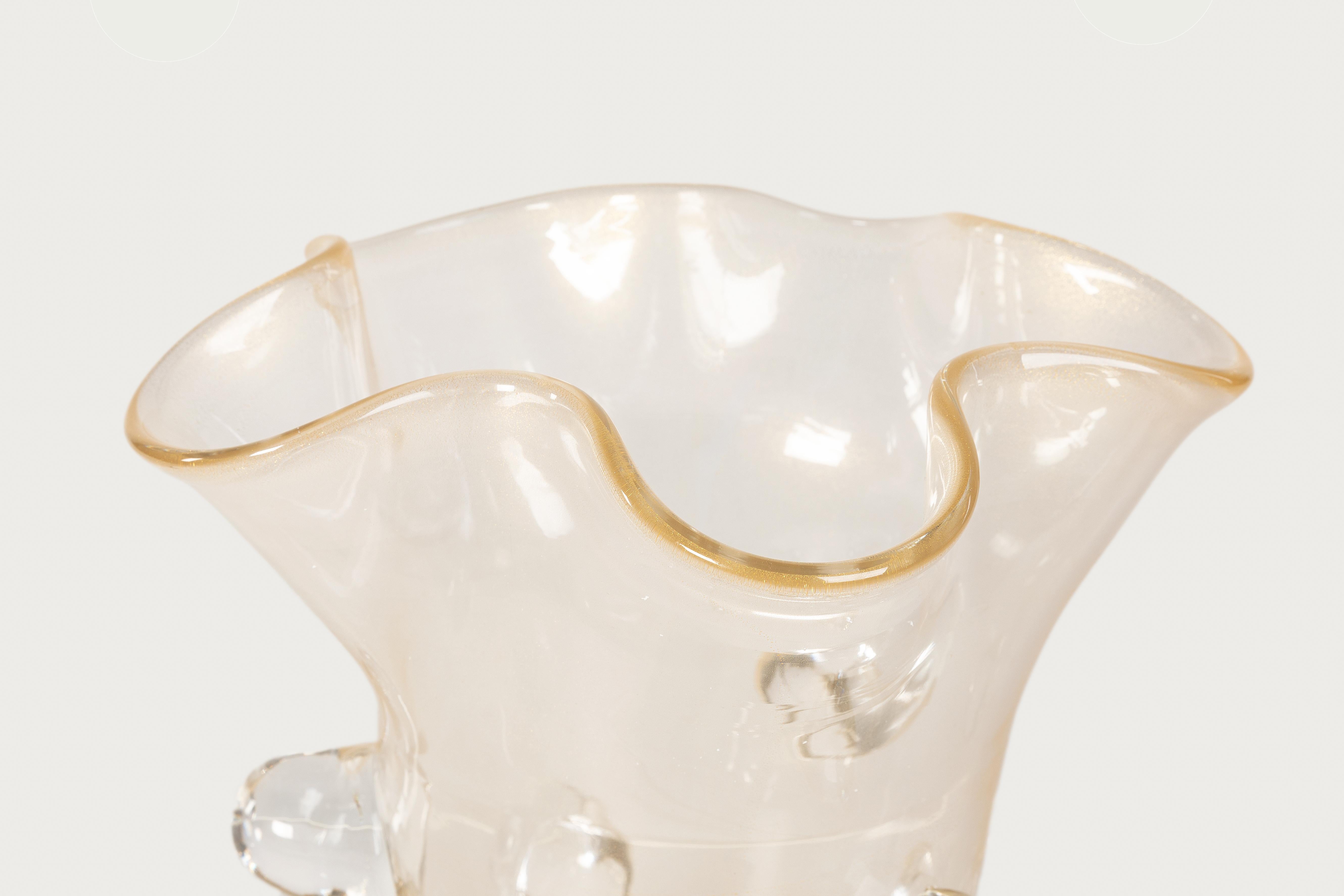 Mid-Century Modern Large Murano Bubble Vase Constantini For Sale
