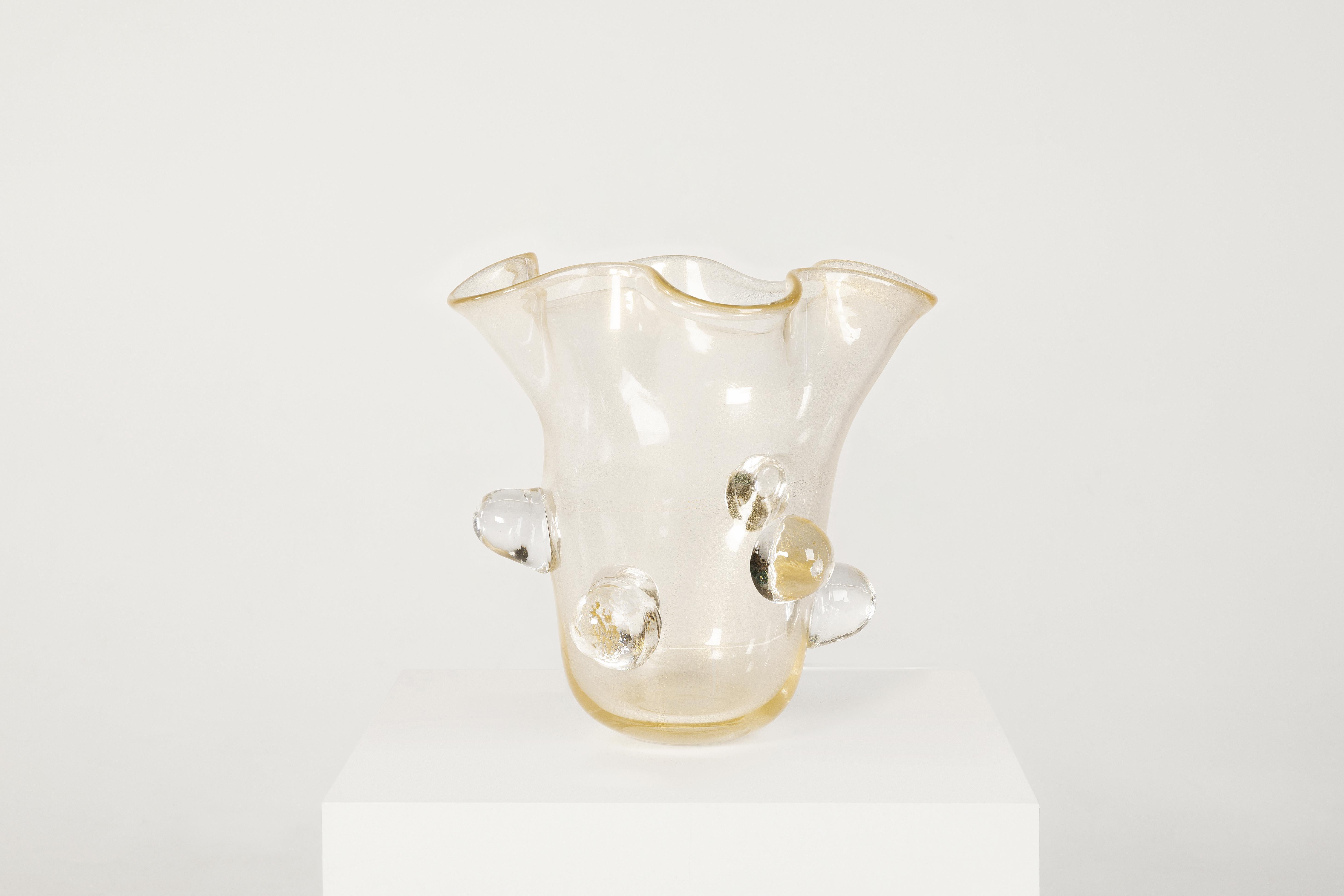Italian Large Murano Bubble Vase Constantini For Sale