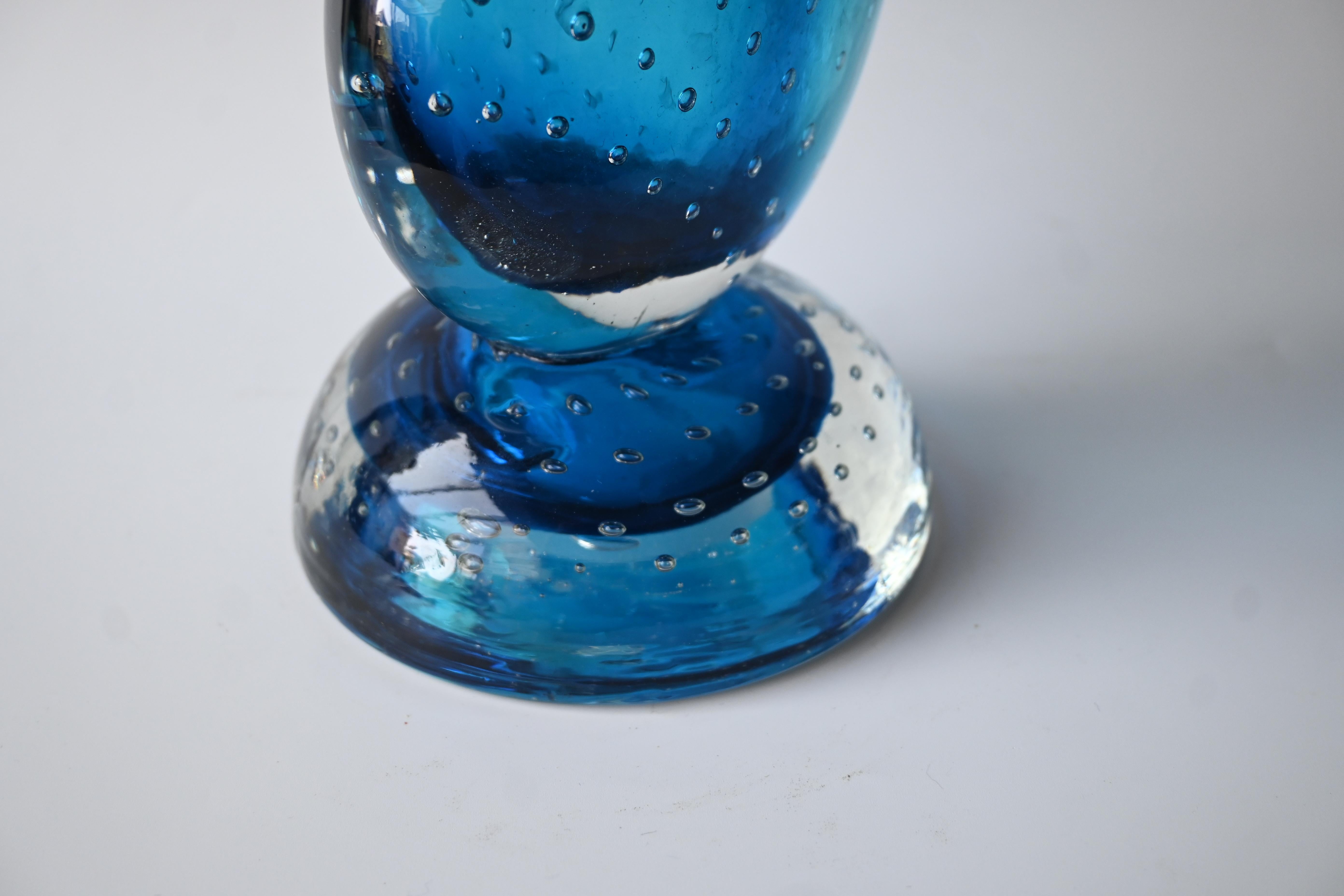 Große Murano Bullicante Kunstglas-Skulptur Vase - Triple gestapelt Form. (Glaskunst) im Angebot