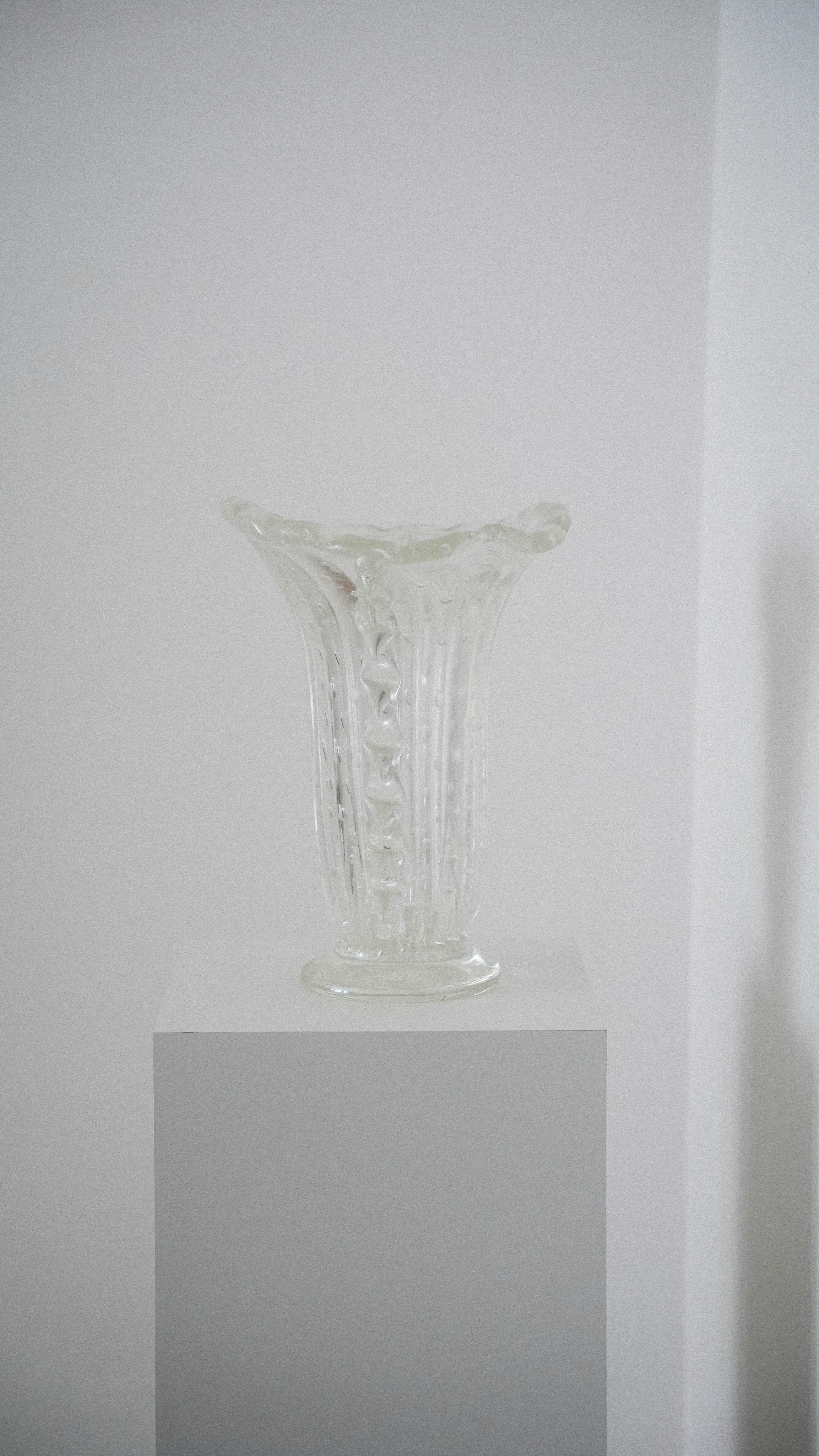 Grand vase bullicante de Murano par Barovier & Toso, vers les années 1940 en vente 1