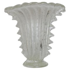 Antique Large Murano Bullicante Vase by Barovier & Toso, c.1940s