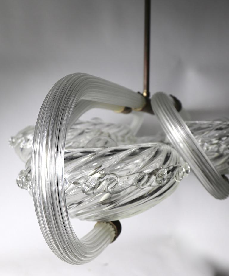 Large Murano Chandelier by Barovier 4