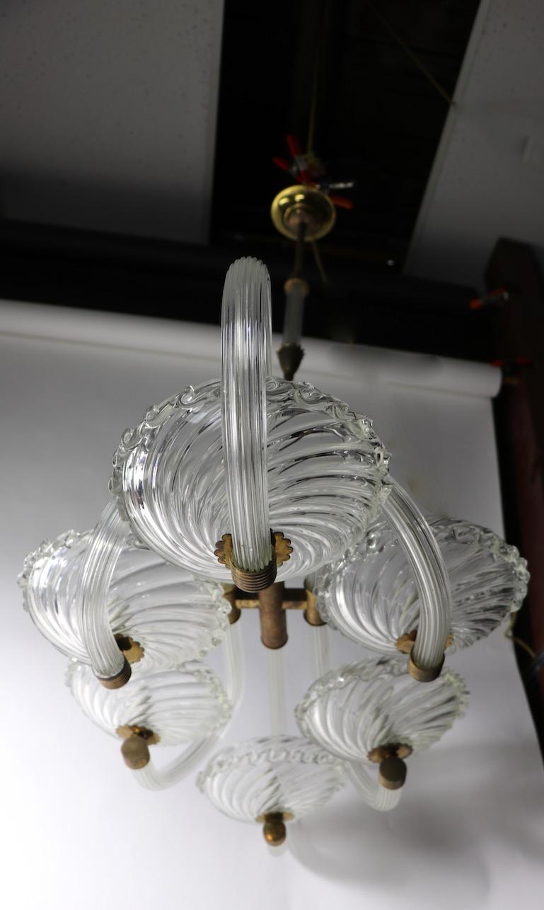 Large Murano Chandelier by Barovier 8