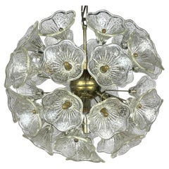Large Murano chandelier Flower Sputnik by Paolo Venini for VeArt, Italy, 1960s