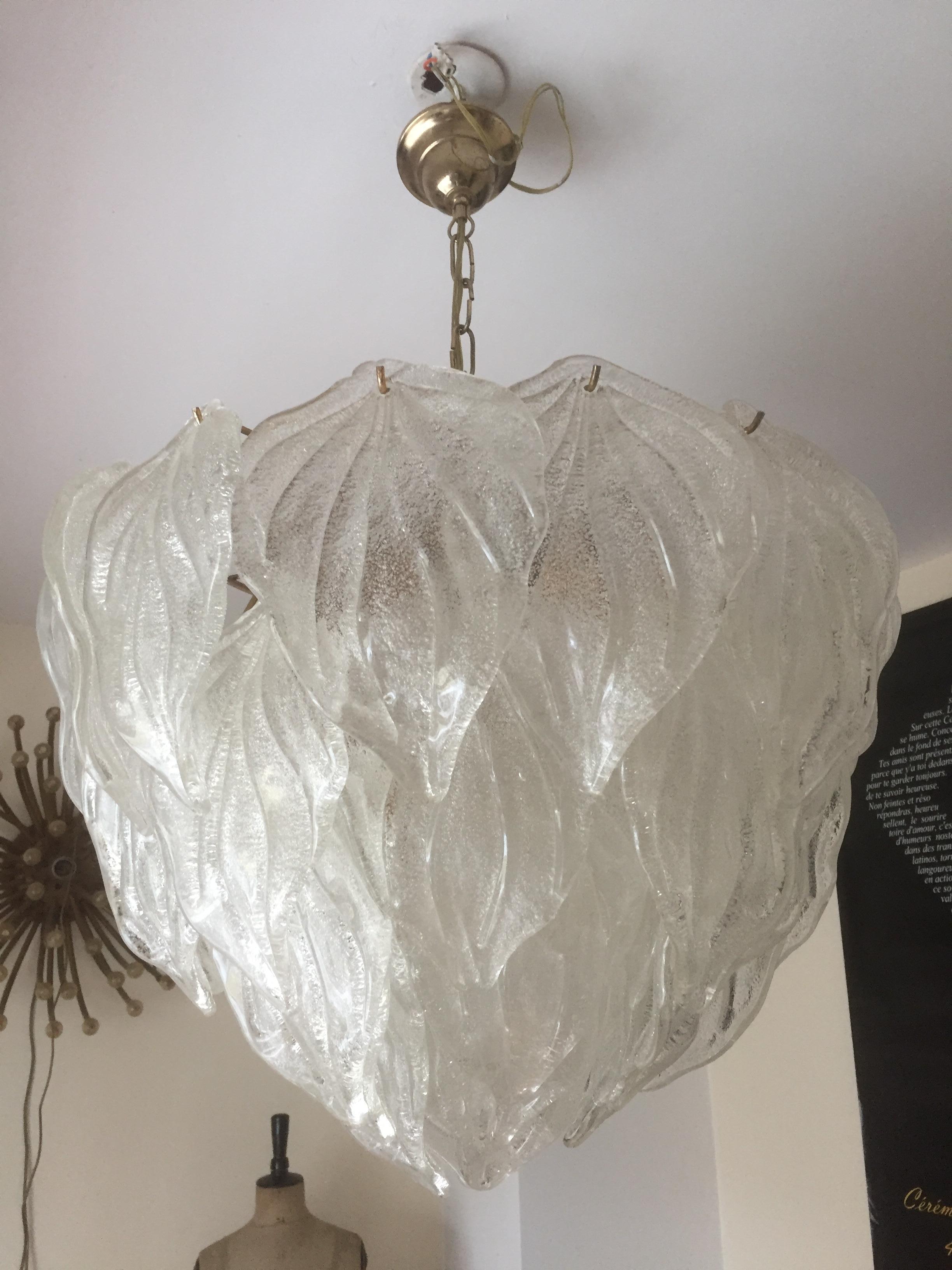 Large Murano Chandelier In Good Condition In Saint Ouen, FR