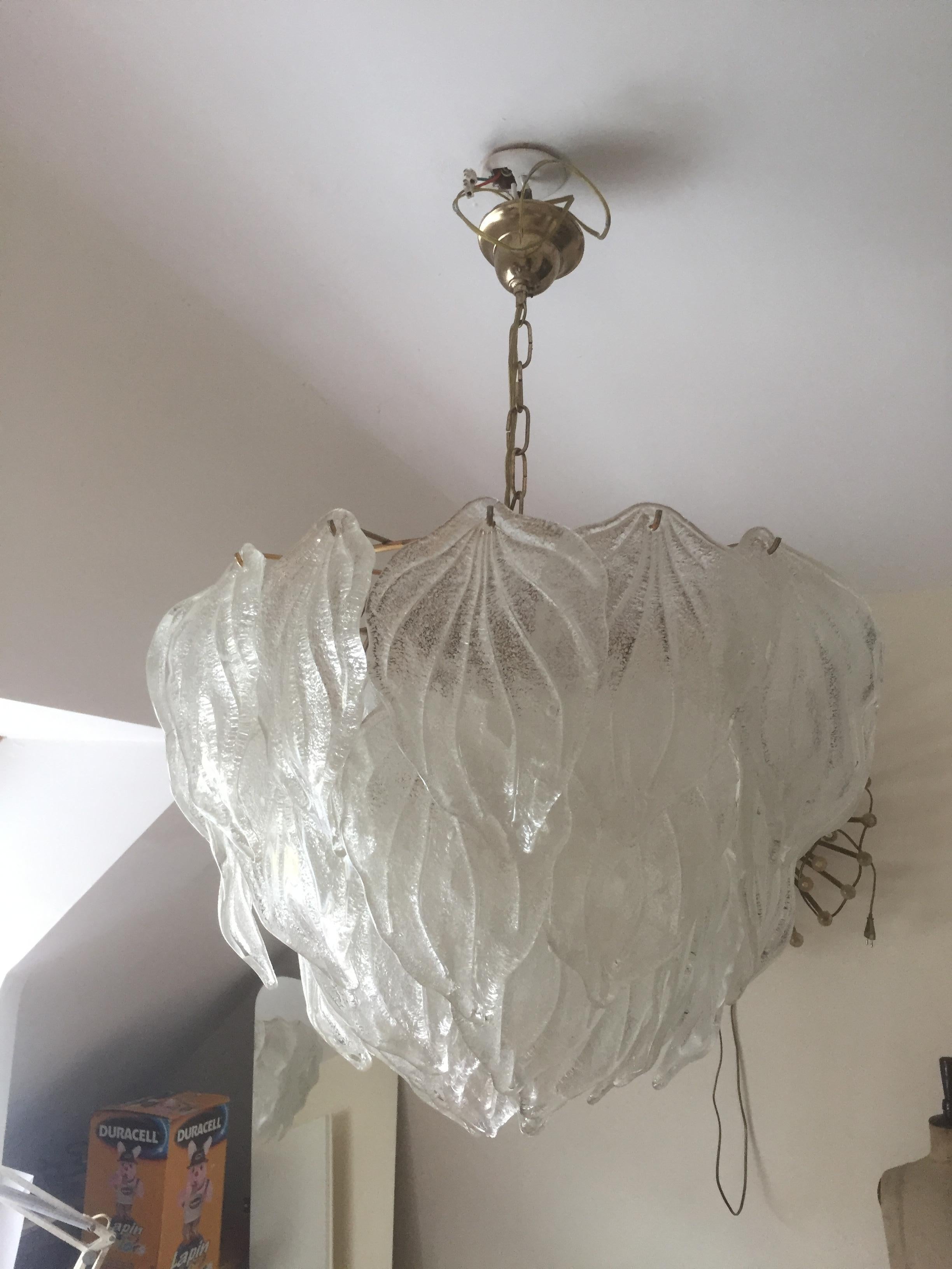 Late 20th Century Large Murano Chandelier