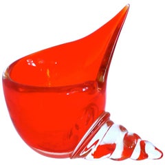 Large Murano Conch Shell in the Style of Alfredo Barbini, 1970s