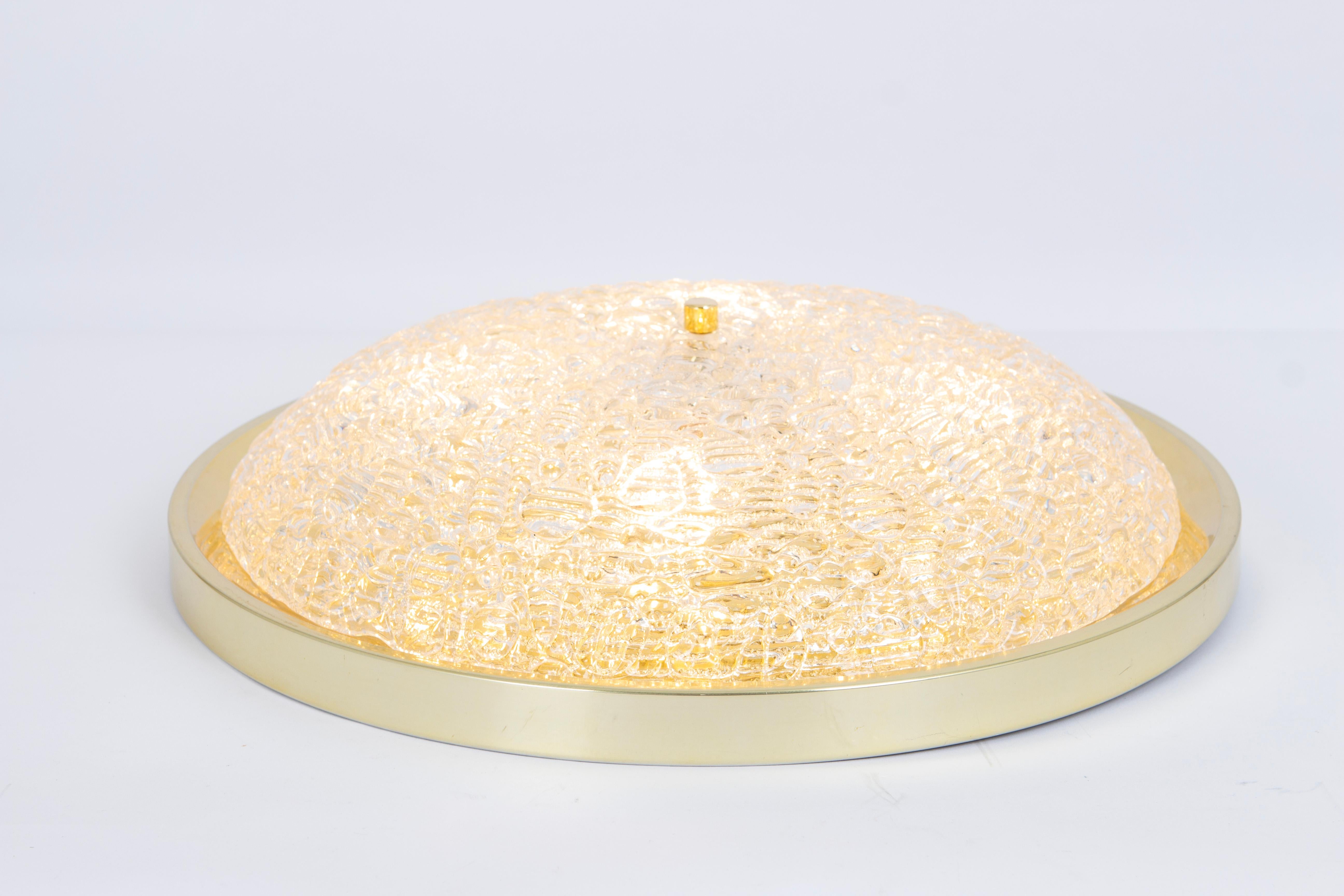 Large Murano Flush Mount, by Doria, Germany, 1970s For Sale 1